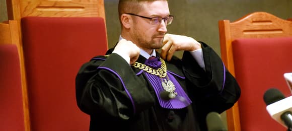 Paweł Juszczyszyn na sali sądowej