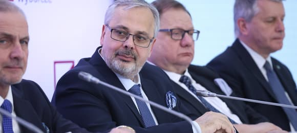 Członkowie PKW Wojciech Sych, Ryszard Balicki, Ryszard Kalisz i Paweł Gieras