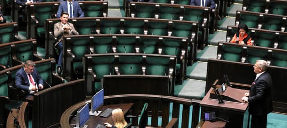 09.01.2025 Warszawa , Sejm . Posel Artur Jaroslaw Lacki podczas drugiego dnia 26 posiedzenia Sejmu .Fot. Slawomir Kaminski / Agencja Wyborcza.pl