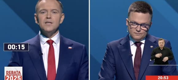 Karol Nawrocki, Szymon Hołownia, debata prezydencka