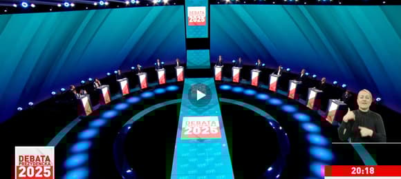 Debata prezydencka. Wszyscy kandydaci. Źródło: TVP Info