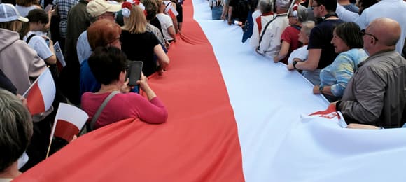 25.05.2025 Warszawa , Wielki Marsz Patriotow . Koalicyjny marsz poparcia dla Rafala Trzaskowskiego - kandydata PO w Wyborach Prezydenckich 2025 .Fot. Slawomir Kaminski / Agencja Wyborcza.pl
