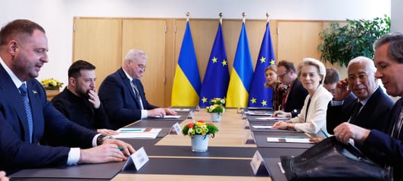 Wołodymyr Zełenski i Ursula von der Leyen