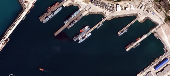 Russian oil terminal "Sheskharis" on fire