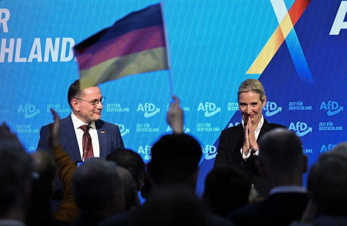 liderzy AfD podczas wieczoru wyborczego