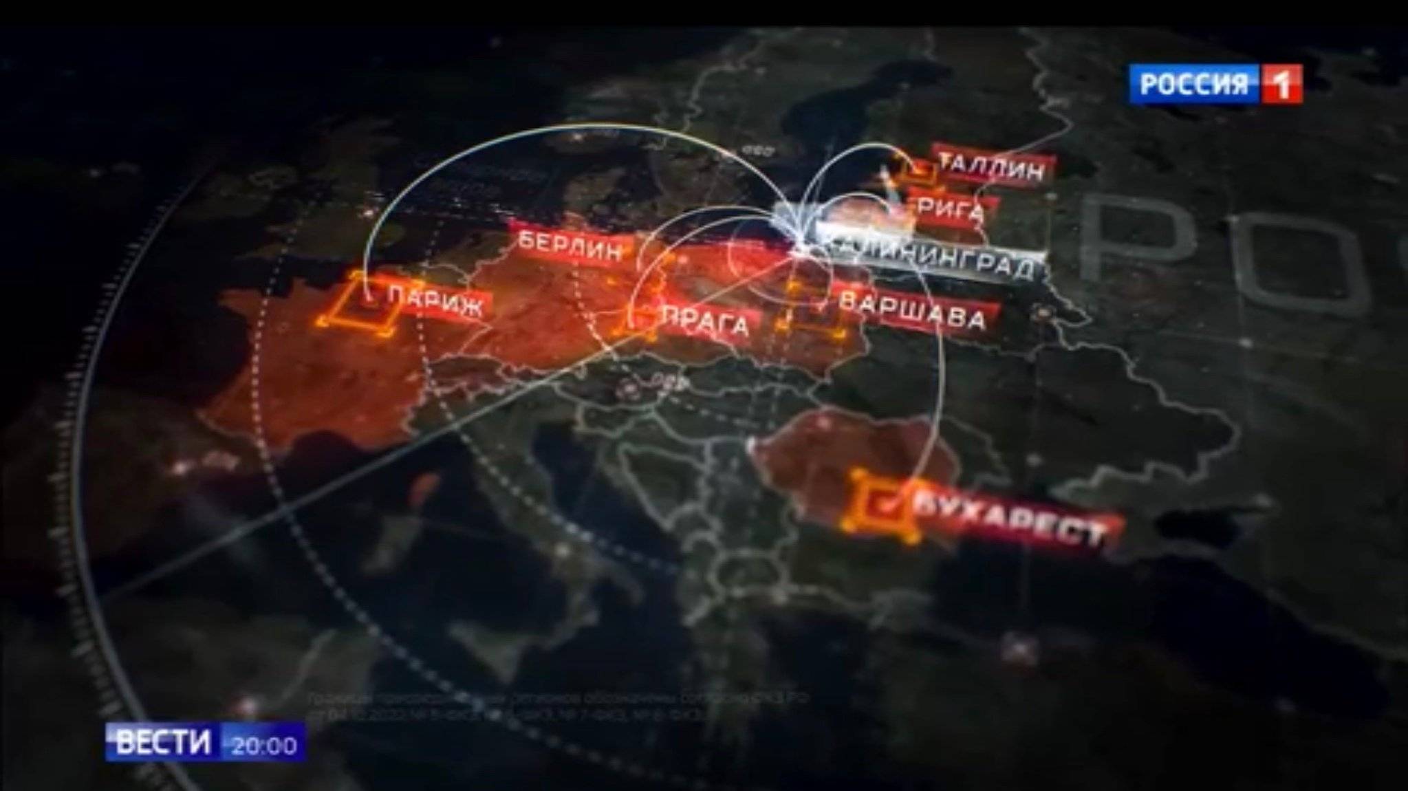 Mapa Europy z nowym zasięgiem Iskandera - do Paryża