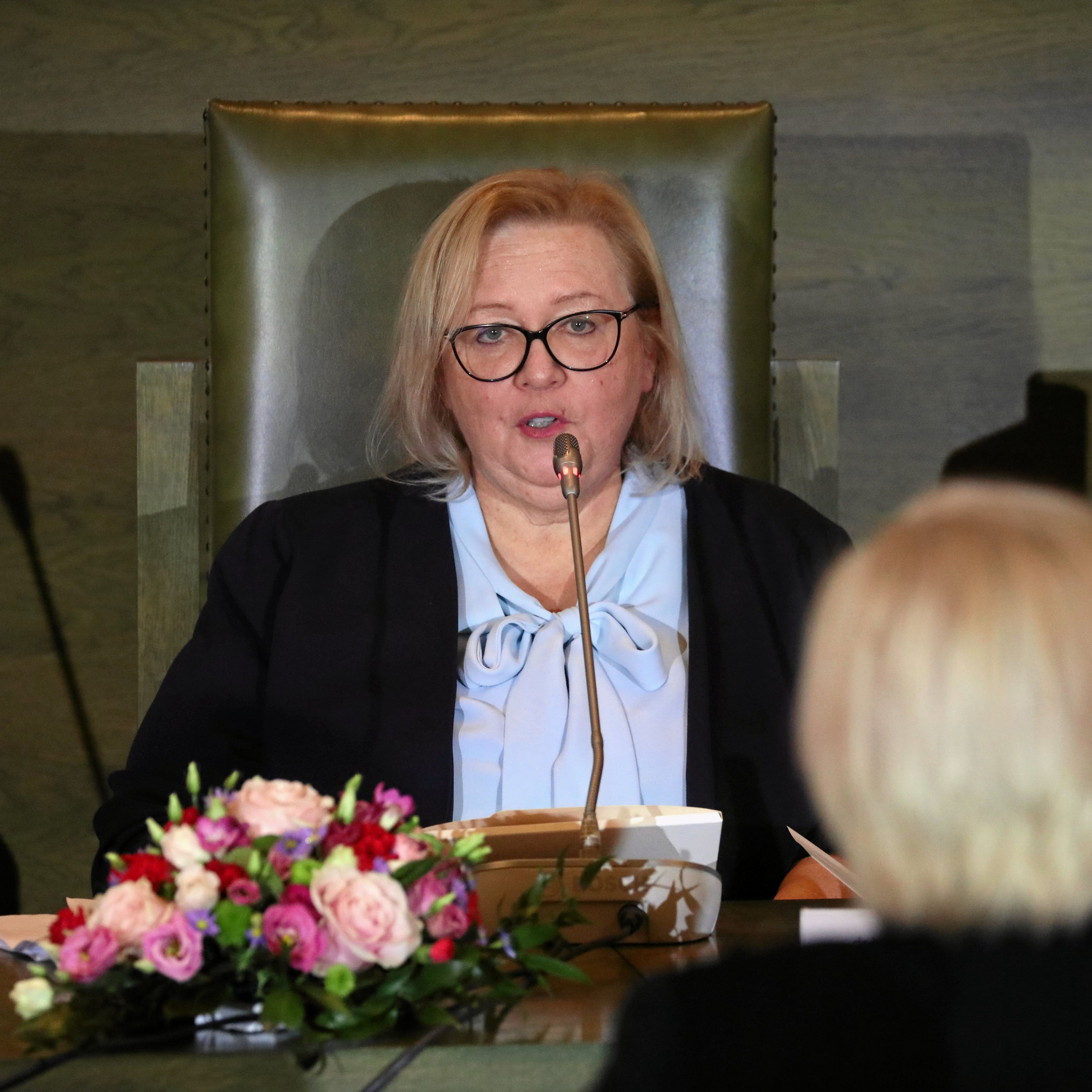 Małgorzata Manowska podczas konferencji naukowej, 10.10.2024 r.