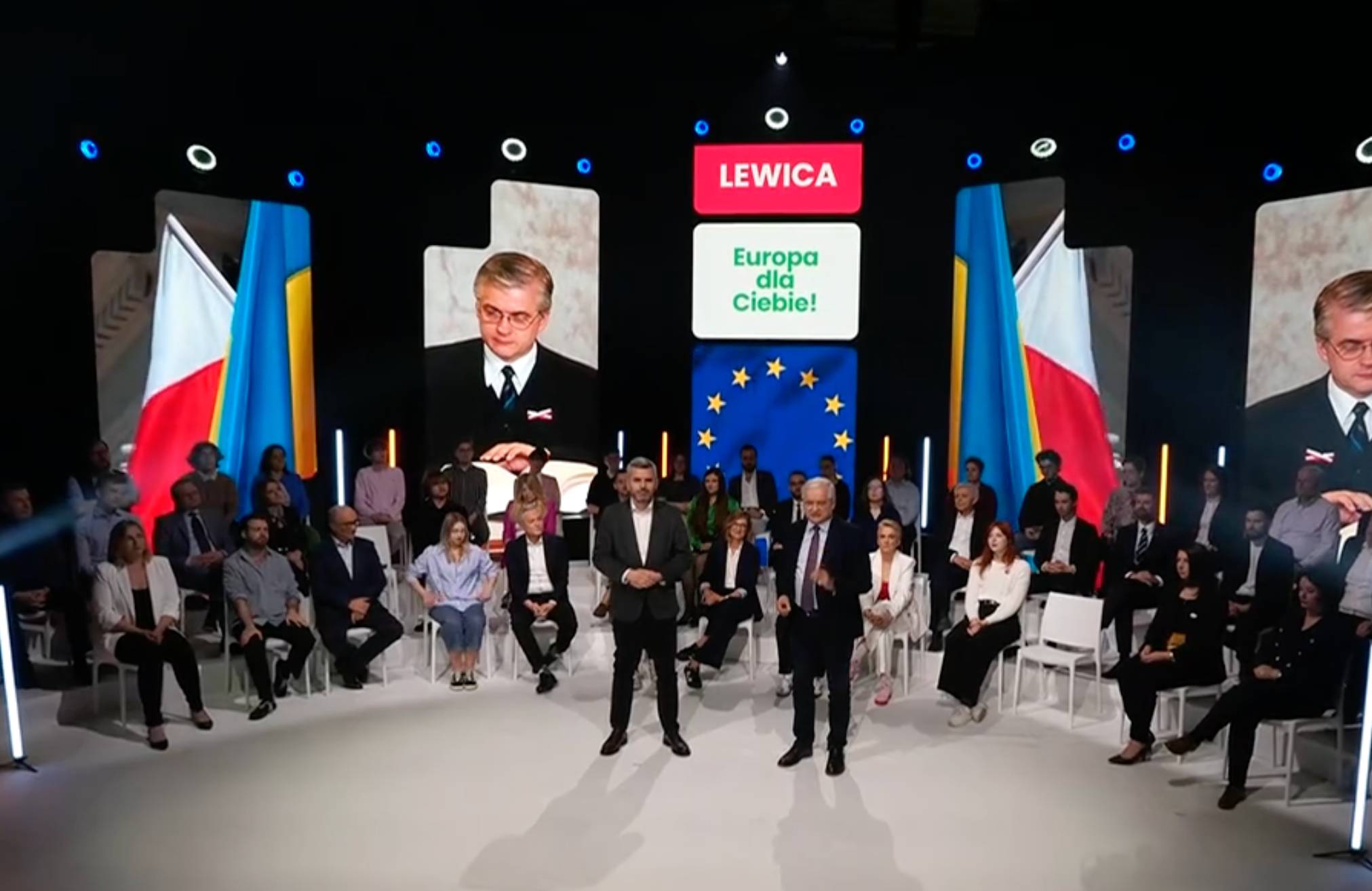 Maciej Konieczny i Włodzimierz Cimoszewicz na konwencji Lewicy