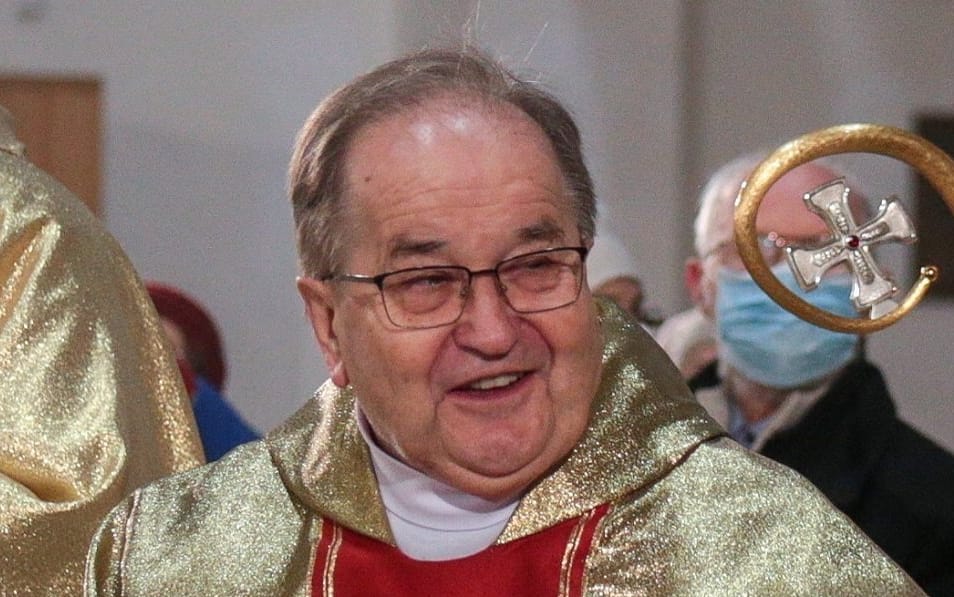 08.12.2020 Bydgoszcz , ulica Wojska Polskiego . Kosciol sw. Jadwigi Krolowej . Msza Swieta z okazji 28-lecia stacji Radia Maryja . Tadeusz Rydzyk (c) .
Fot. Grazyna Marks / Agencja Gazeta
