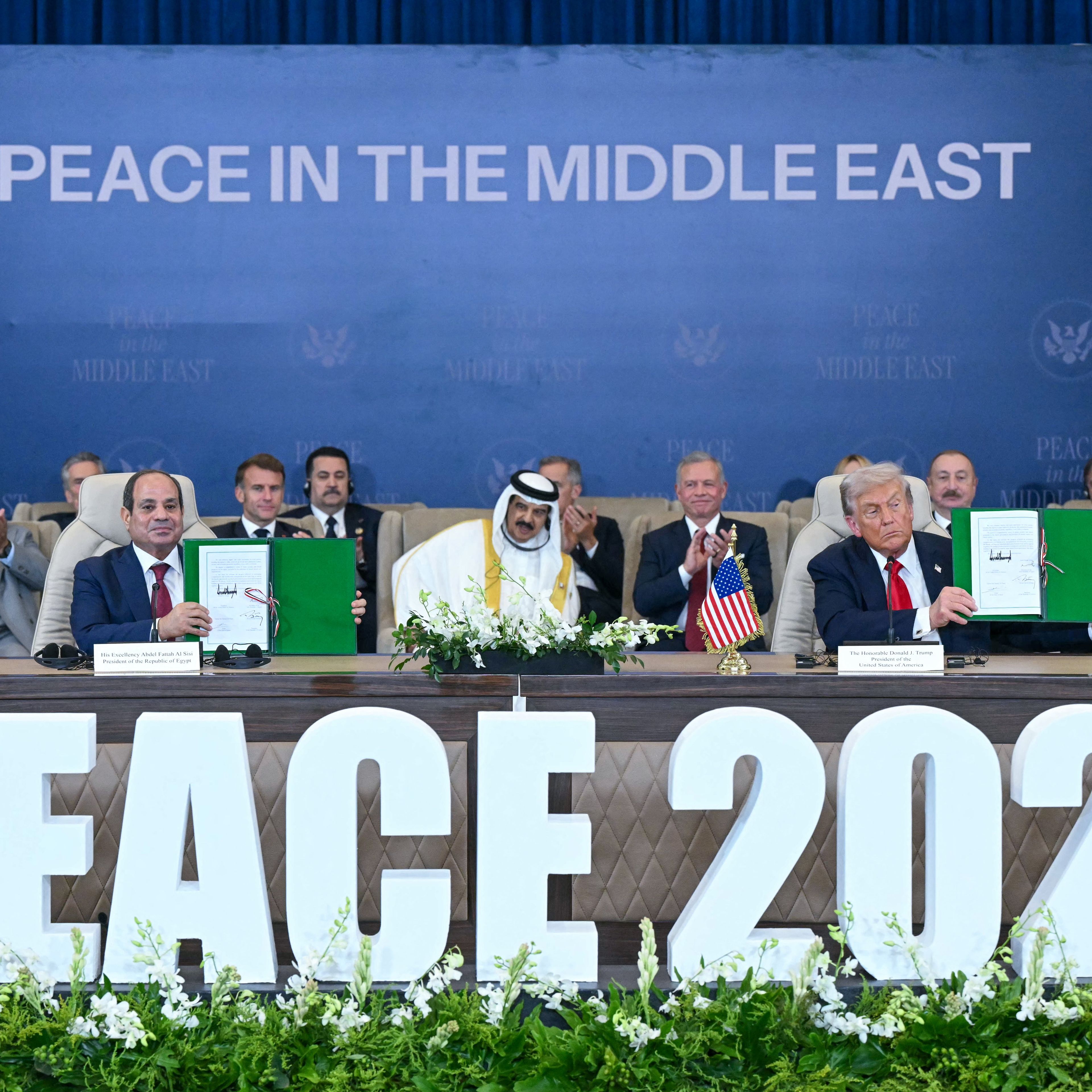 Prezydent Trump i prezydent Egiptu Sharm el-Sheikh, 13.10.2025 r.