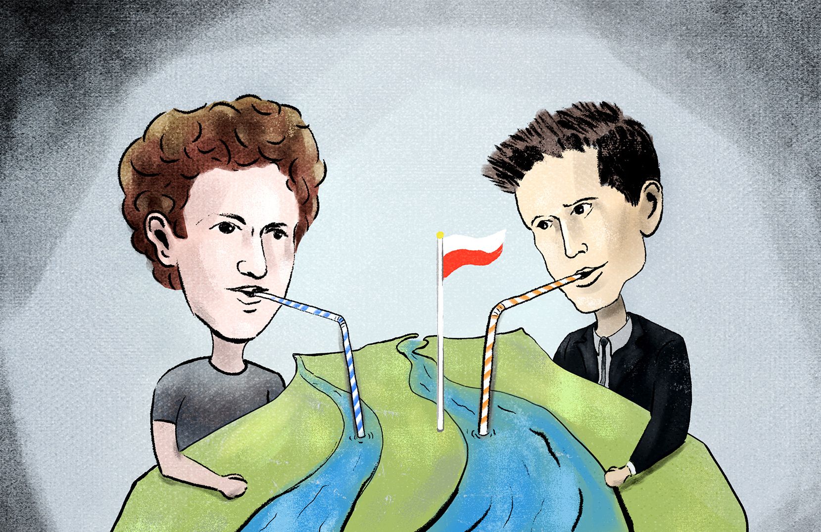 Ilustracja do tekstu o centrach danych zużywających wodę i energię