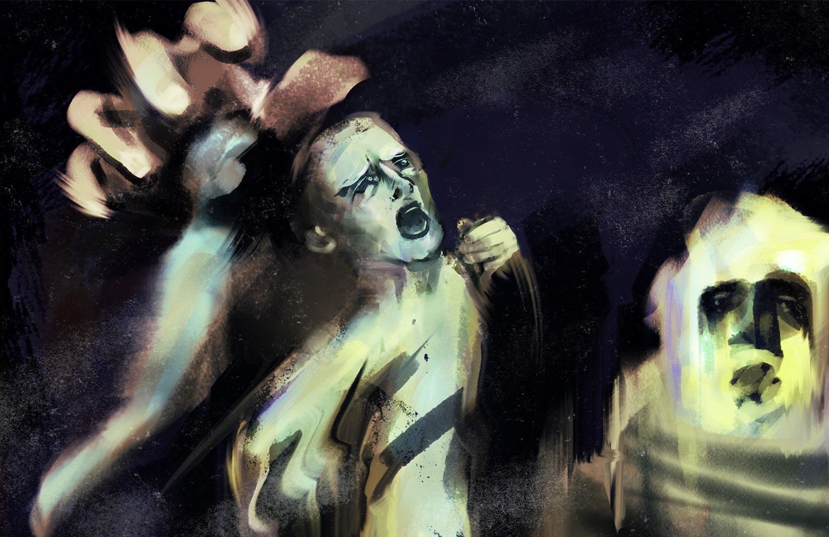 Ilustracja do tekstu o torturach w Izbie wytrzeźwień w Łodzi