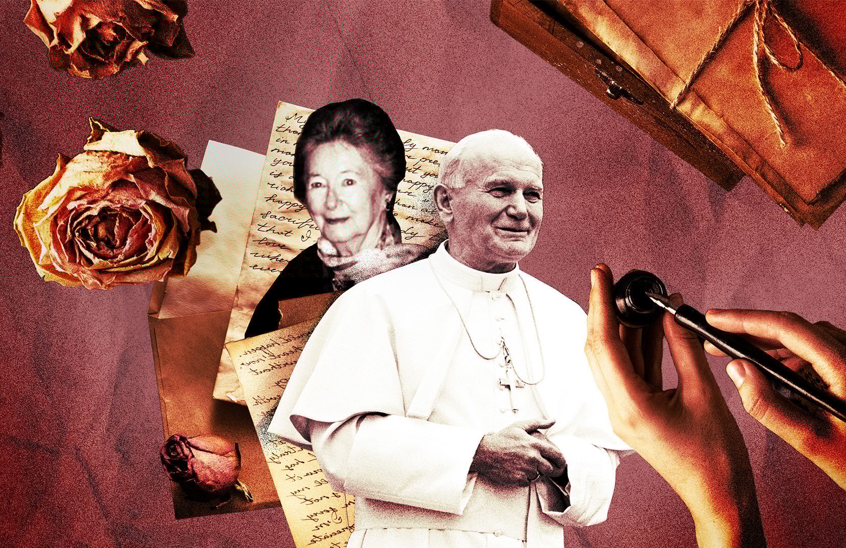 Ilustracja do tekstu o listach Tymienieckiej do Karola Wojtyły, Jana Pawła II