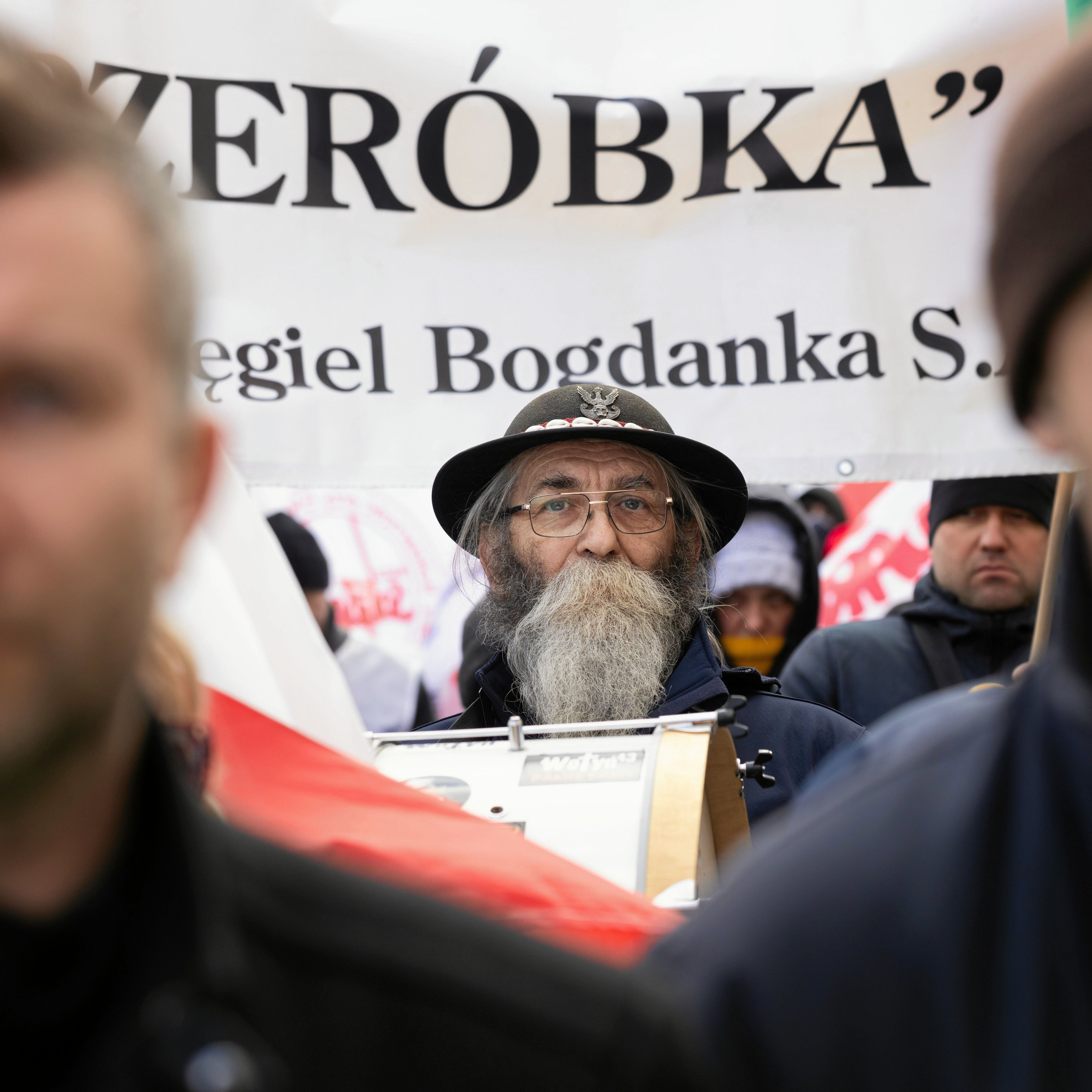 Protest górników z kopalni Bogdanka, 8.04.2025 r. Lublin