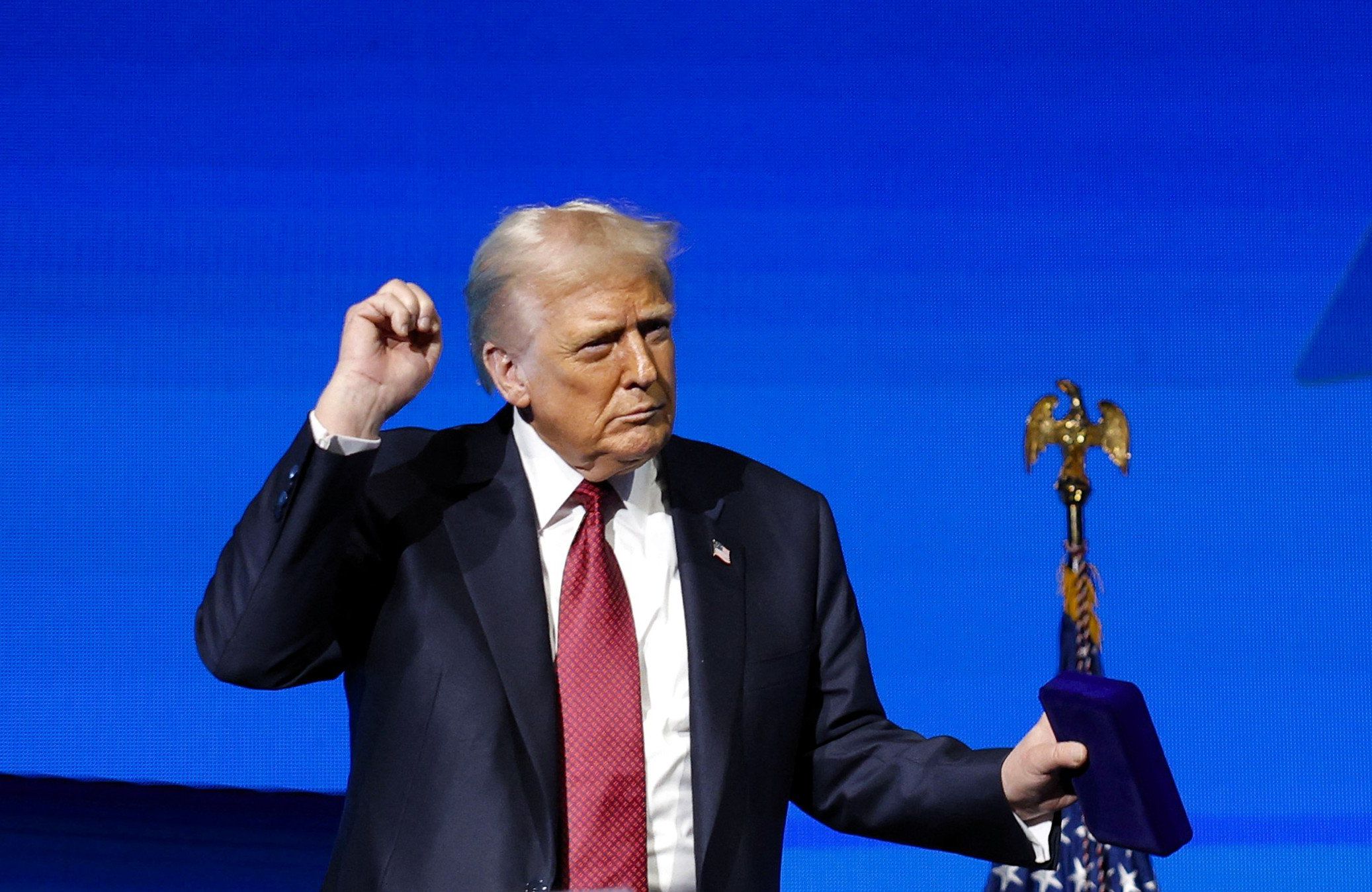 Prezydent Donald Trump przemawia na Florydzie podczas America Business Forum, 5.11.2025 r.