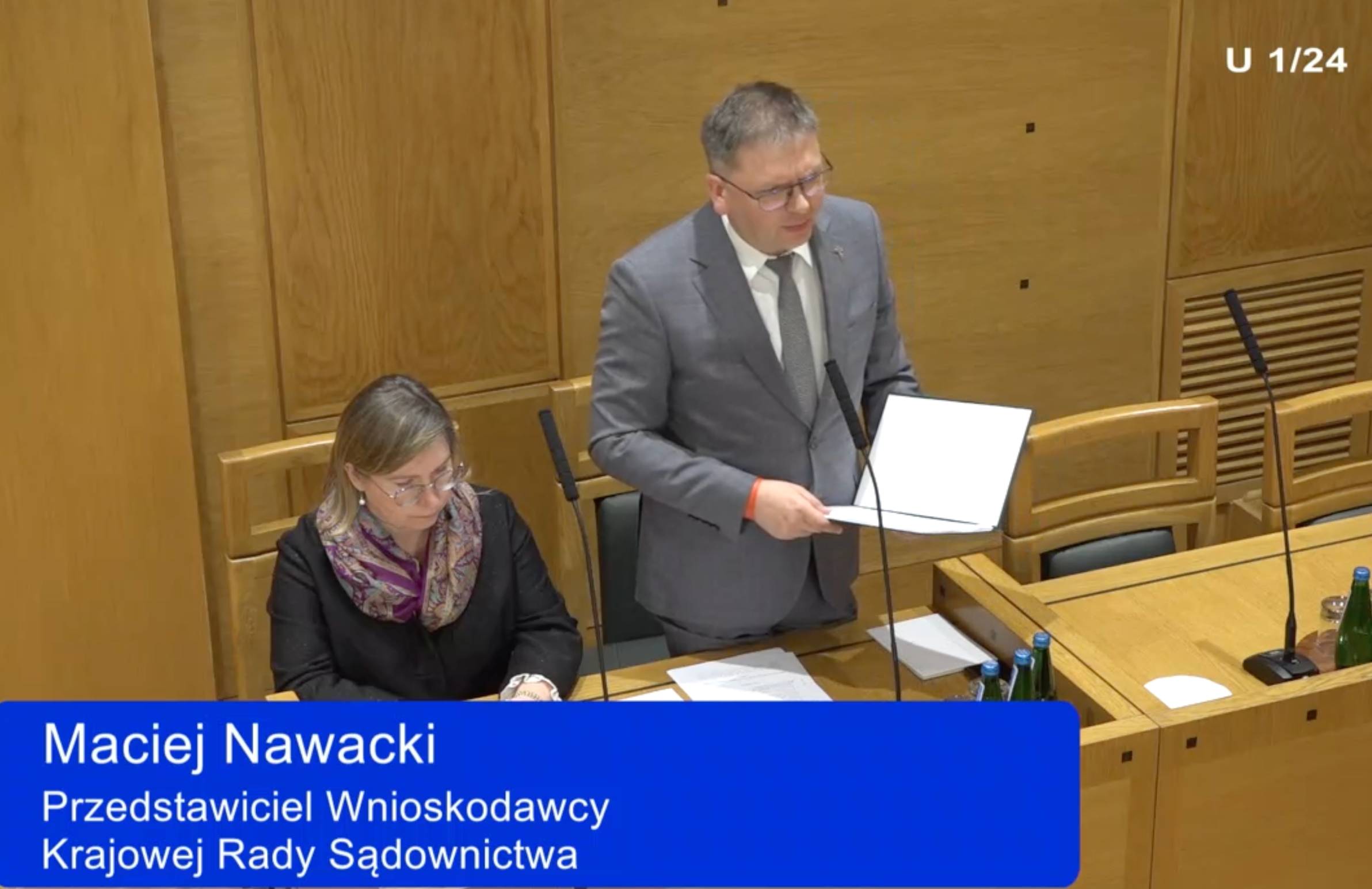 Maciej Nawacki na sali rozpraw w Trybunale Konstytucyjnym