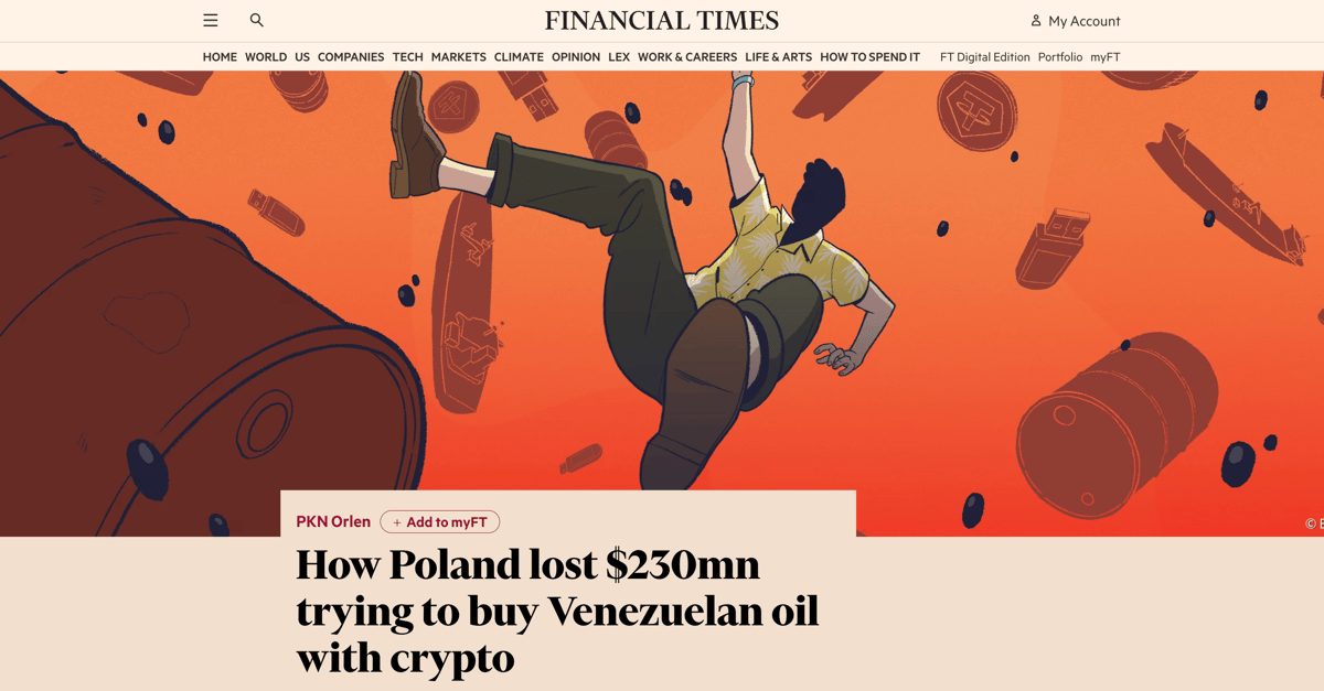 „Financial Times”: Skandal w Orlenie. Wenezuelska ropa i kryptowaluty