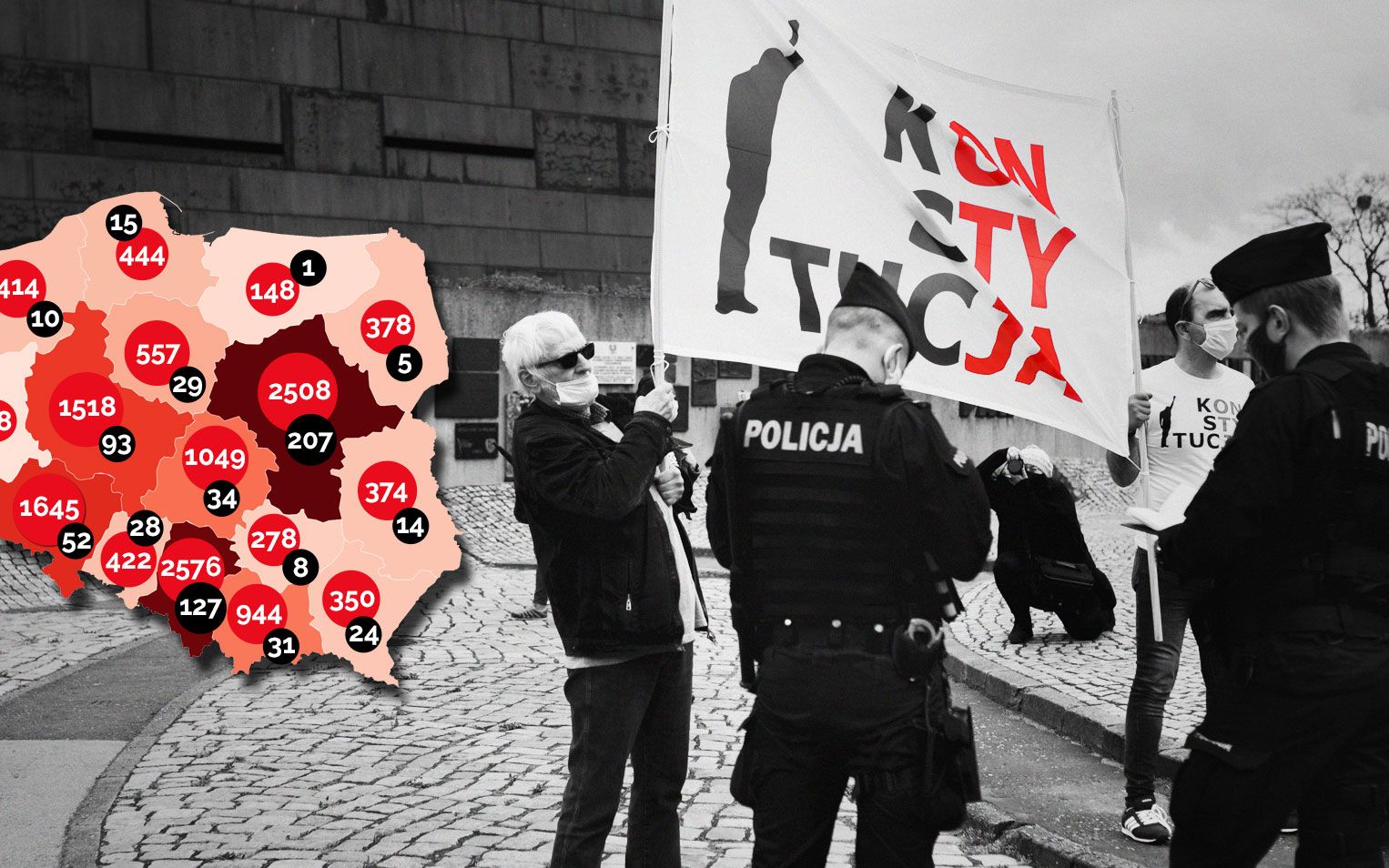 Grafika do artykułu Polska: Testów mniej, chorych więcej. Bolsonaro spotyka się z wyborcami na wiecach [WYKRESY, LICZBY]