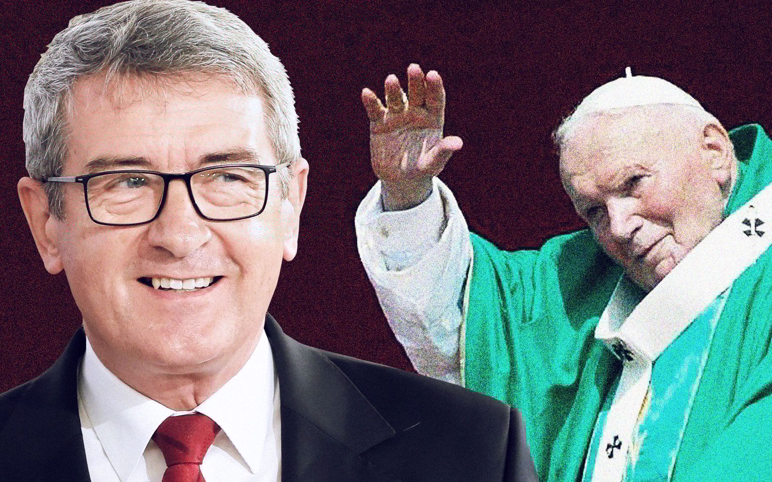 Grafika do artykułu Nowy minister nauki wita naukowców cytatem z Jana Pawła II oraz zachętą do „uhonorowania” papieża