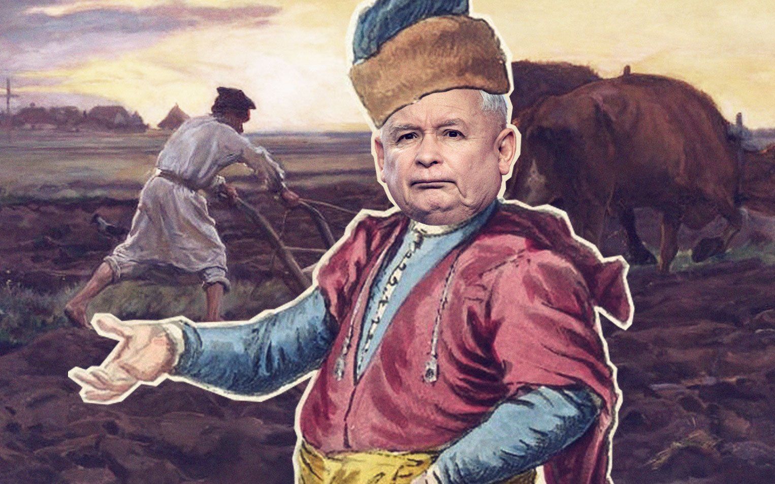 Grafika do artykułu „Chamska hołota”, czyli biedny lud. Kaczyński obraża jak pan