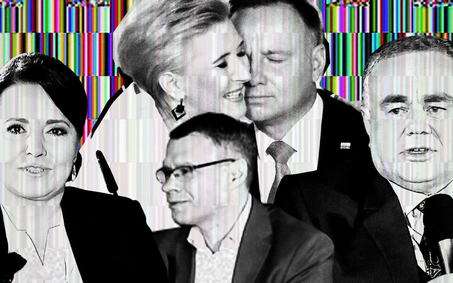 Grafika do artykułu Wieczór wyborczy w TVP: Miłość Dudów, nienawiść mediów, osiem gwiazd i kwitnący kwiat paproci
