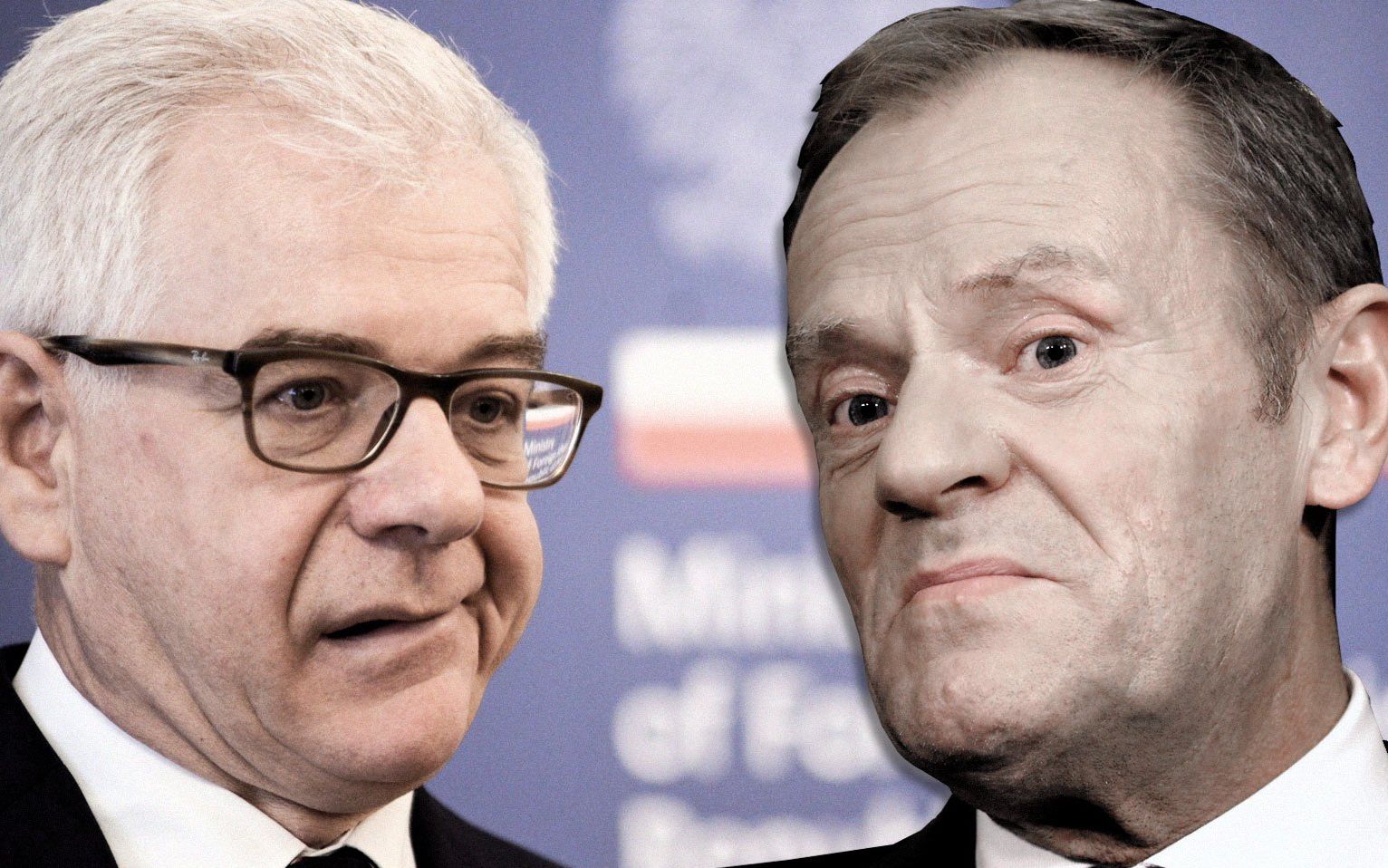Grafika do artykułu Czaputowicz rytualnie: "Tusk reprezentuje Niemcy". PiS wciąż niepogodzony z porażką 1:27