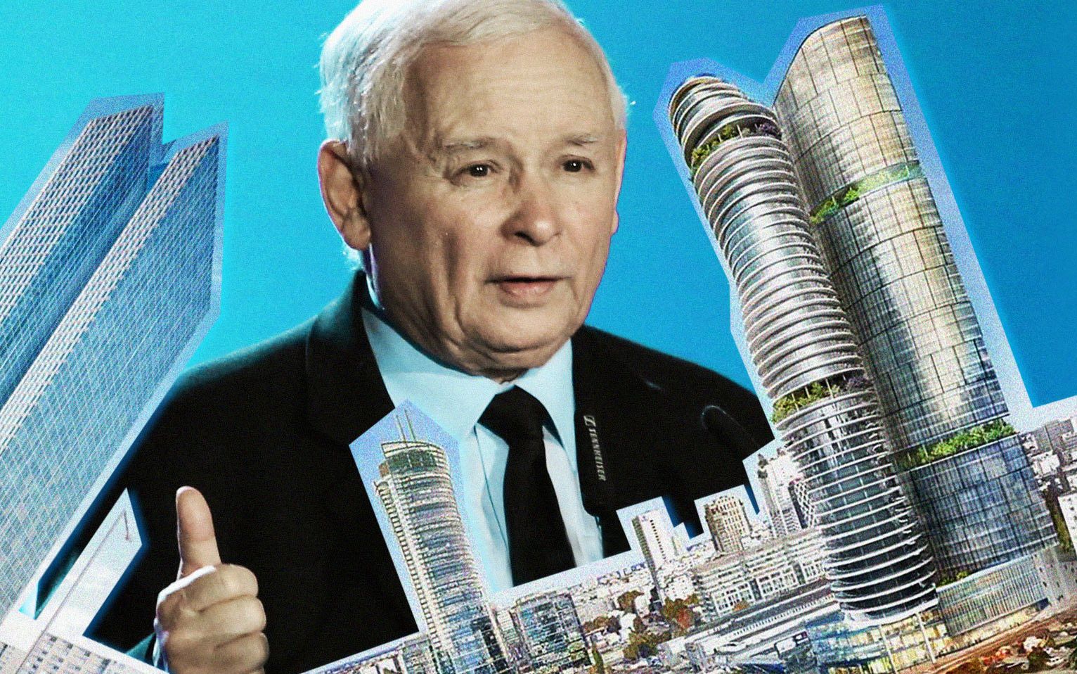 Grafika do artykułu Kaczyński Tower: Jak aktywiści i dziennikarze zepsuli wielkie plany prezesa [Kalendarium od 2014]