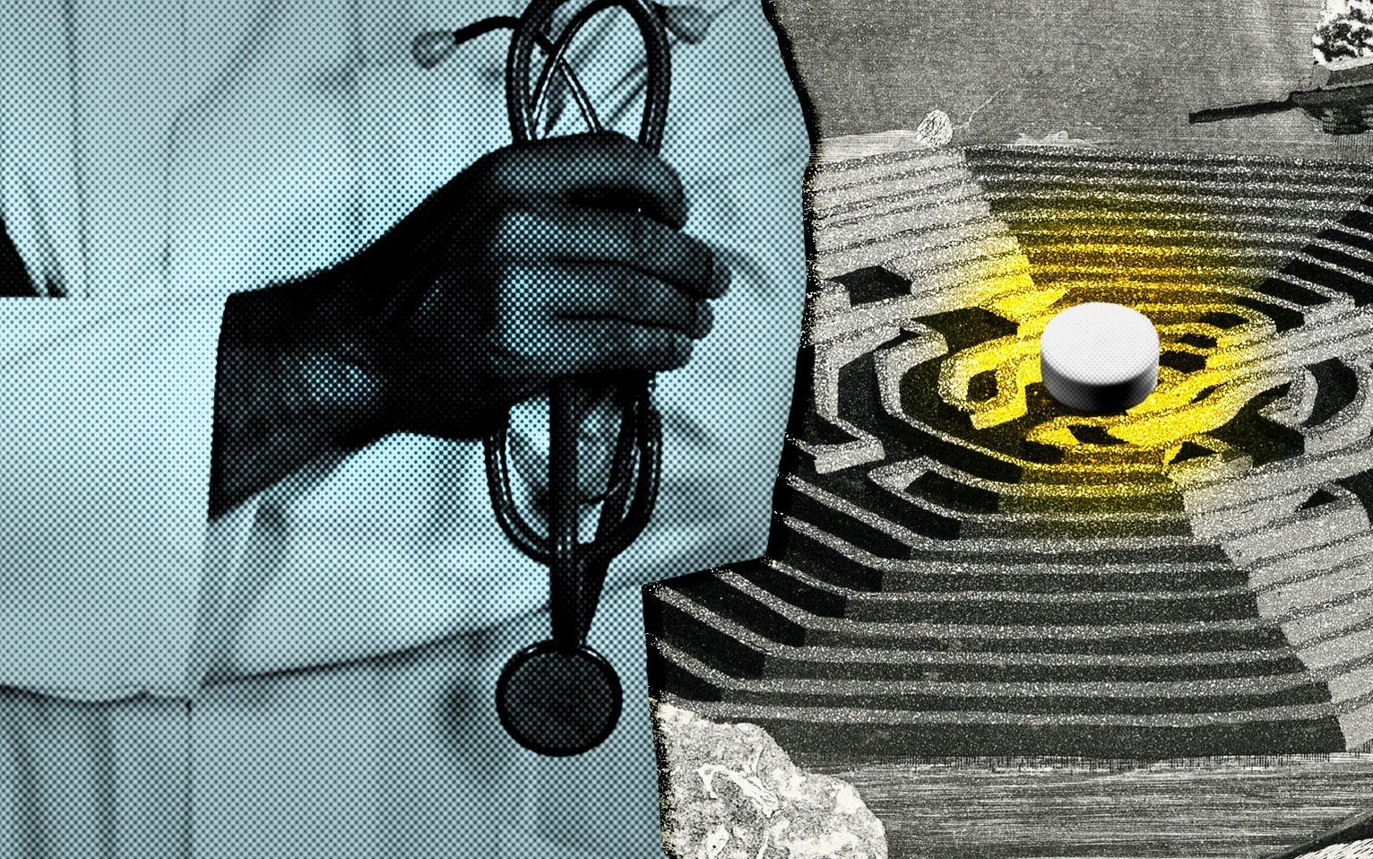 Grafika do artykułu "Nie pomogę Pani", "Najbliższy termin za pięć miesięcy", czyli dostęp do tabletki "dzień po" w Polsce