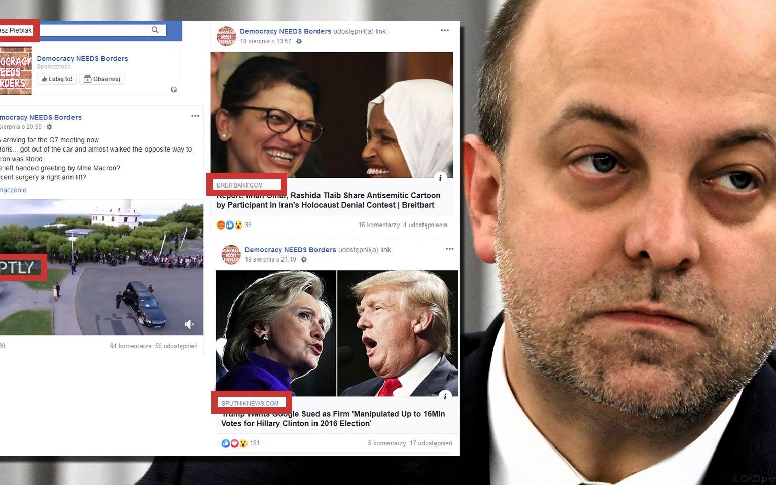 Grafika do artykułu Co minister Piebiak polubił na FB? Alt-Right, szyderstwa z opozycji, antyukraińskie i prokremlowskie portale