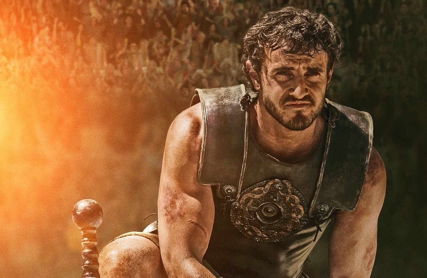 Paul Mescal jako Lucius Verus, w filmie Gladiator II