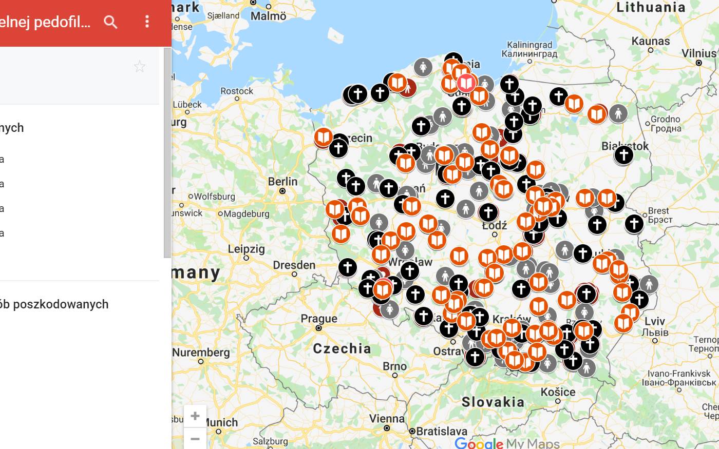 Grafika do artykułu 73 duchownych winnych przestępstw seksualnych wobec małoletnich. Analiza "Mapy pedofilii"