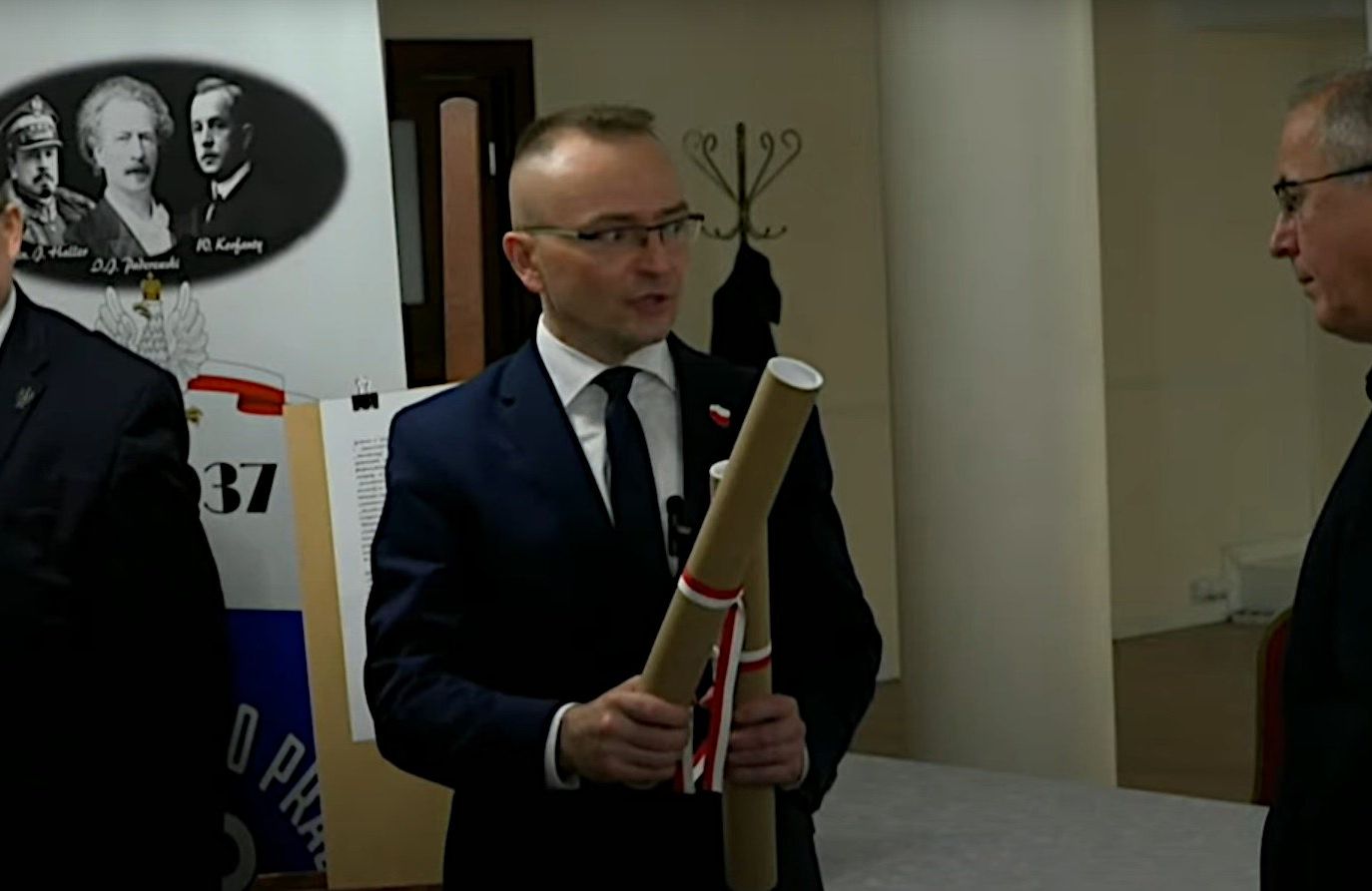 Marek WOch, Marcin Makowski i Marcin Lisowski podczas kongresu zjednoczeniowego