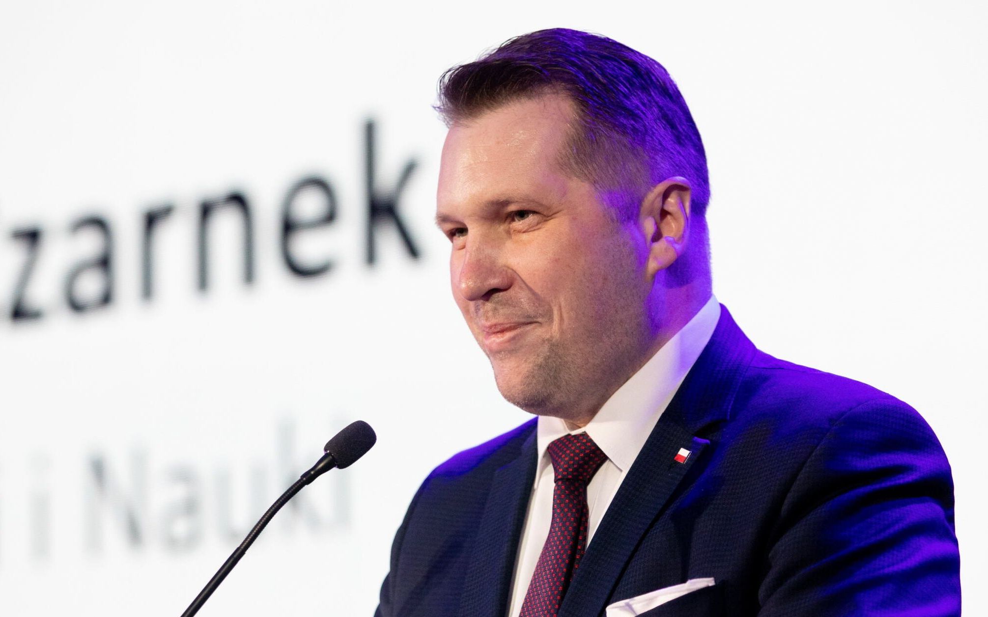 06.04.2022 Lublin , Lubelskie Centrum Konferencyjne . Minister Edukacji i Nauki Przemyslaw Czarnek ( PiS ) podczas IX Ogolnopolskiej Konferencji Samorzadu i Oswiaty Edukacja Przyszlosci 2022 .
Fot. Jakub Orzechowski / Agencja Wyborcza.pl