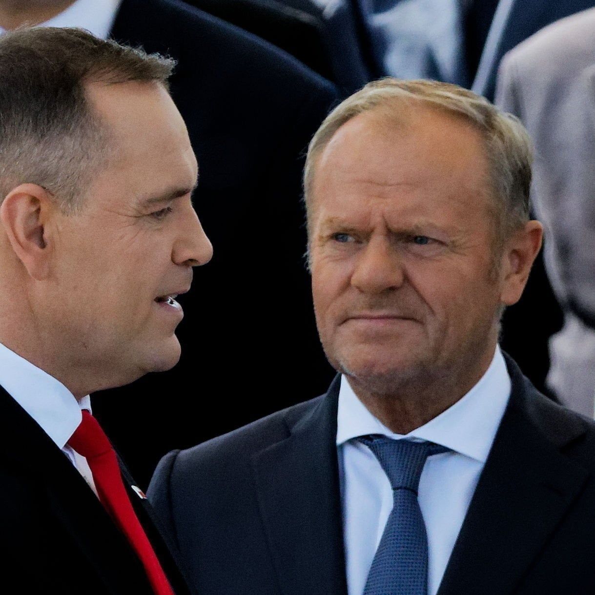 Karol Nawrocki, Donald Tusk, defilada wojskowa 15.08.2025 r.