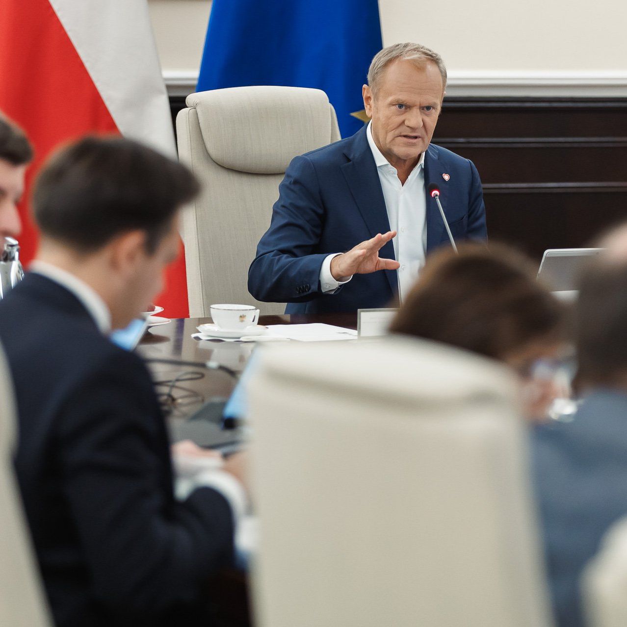 Premier Donald Tusk podczas posiedzenia Rady Ministrów 1.07.2025 r.