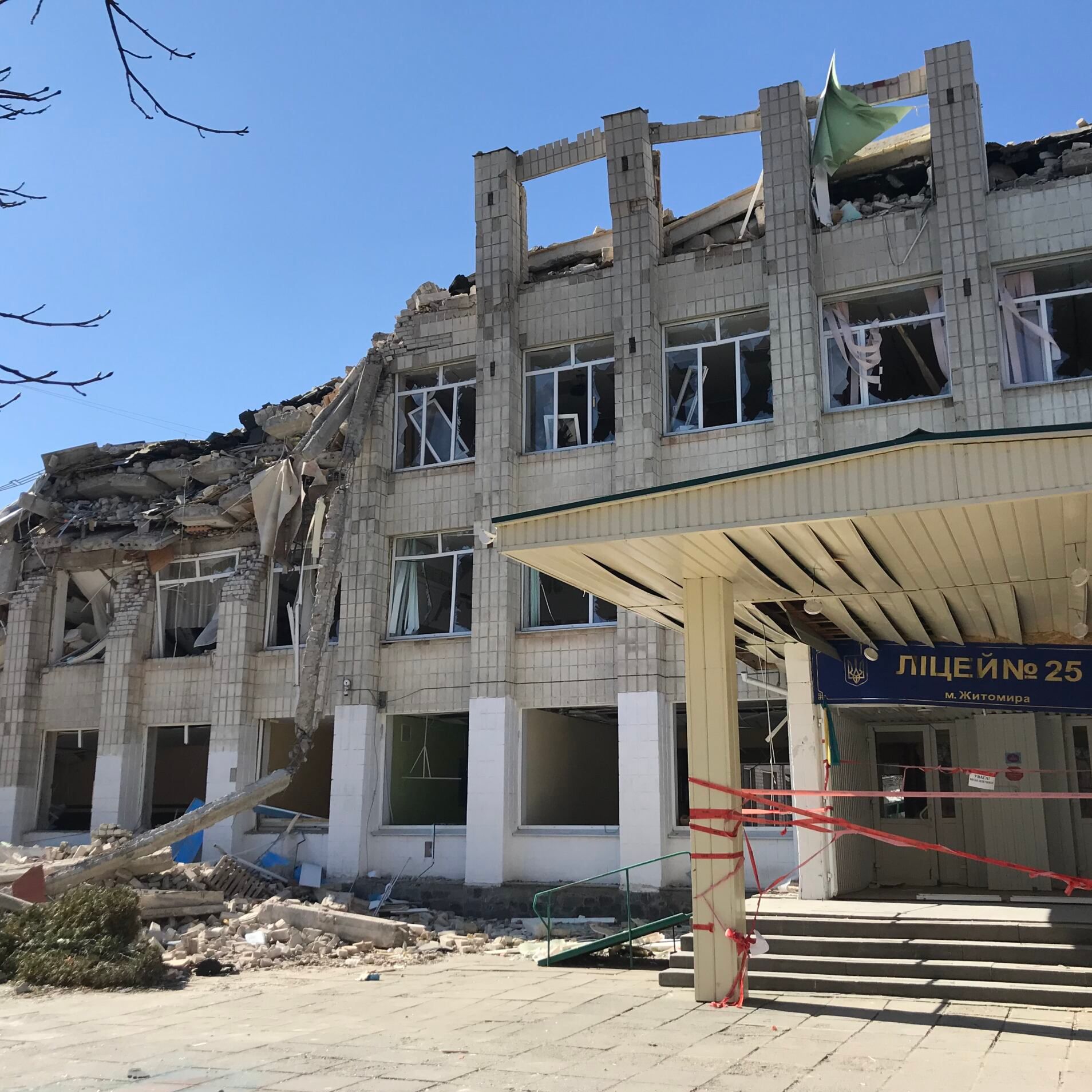 Napaść Rosji na Ukrainę. Zniszczenia w Żytomierzu