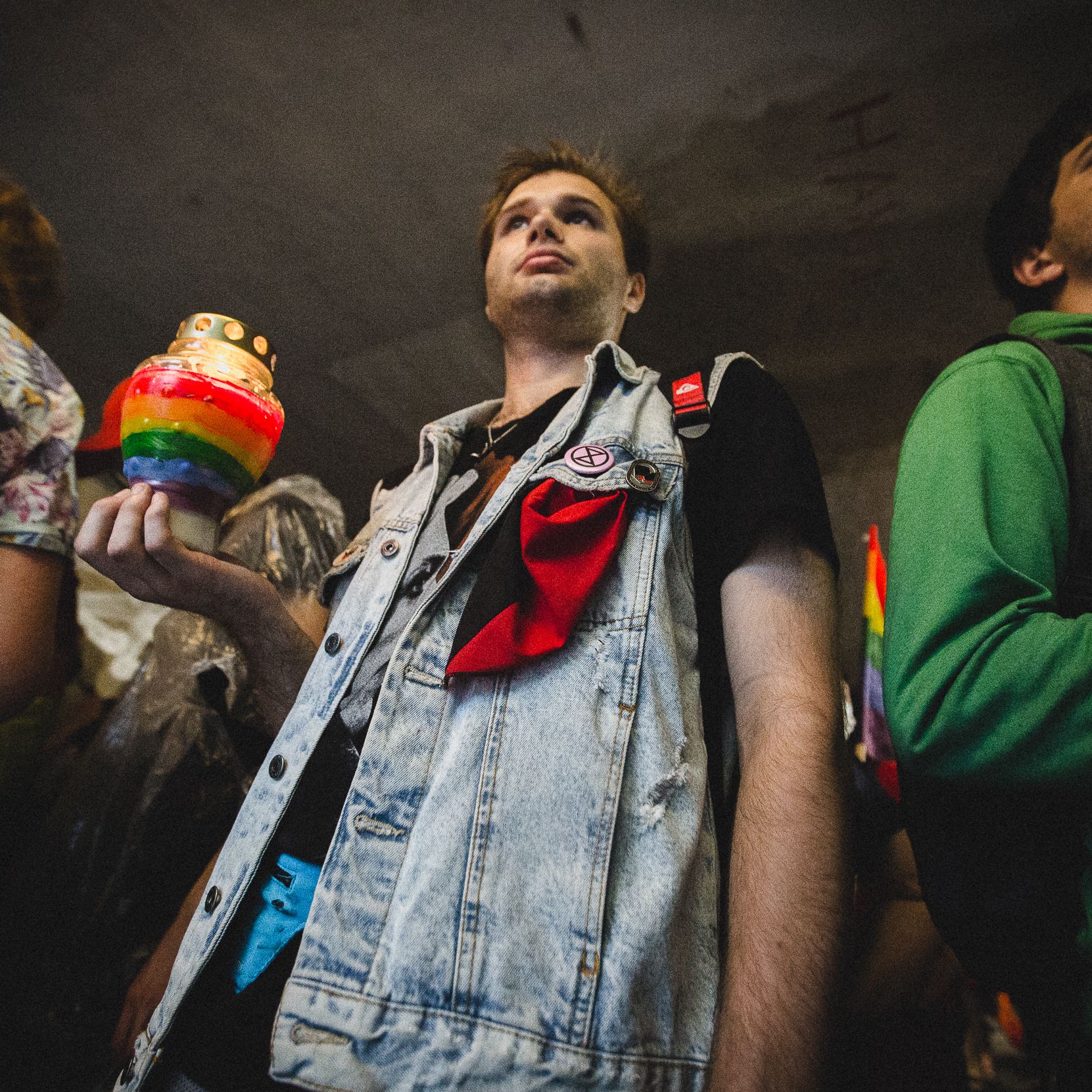 Warszawa, 08.07.2021. Solidarność z osobami LGBT w Gruzji - demonstracja