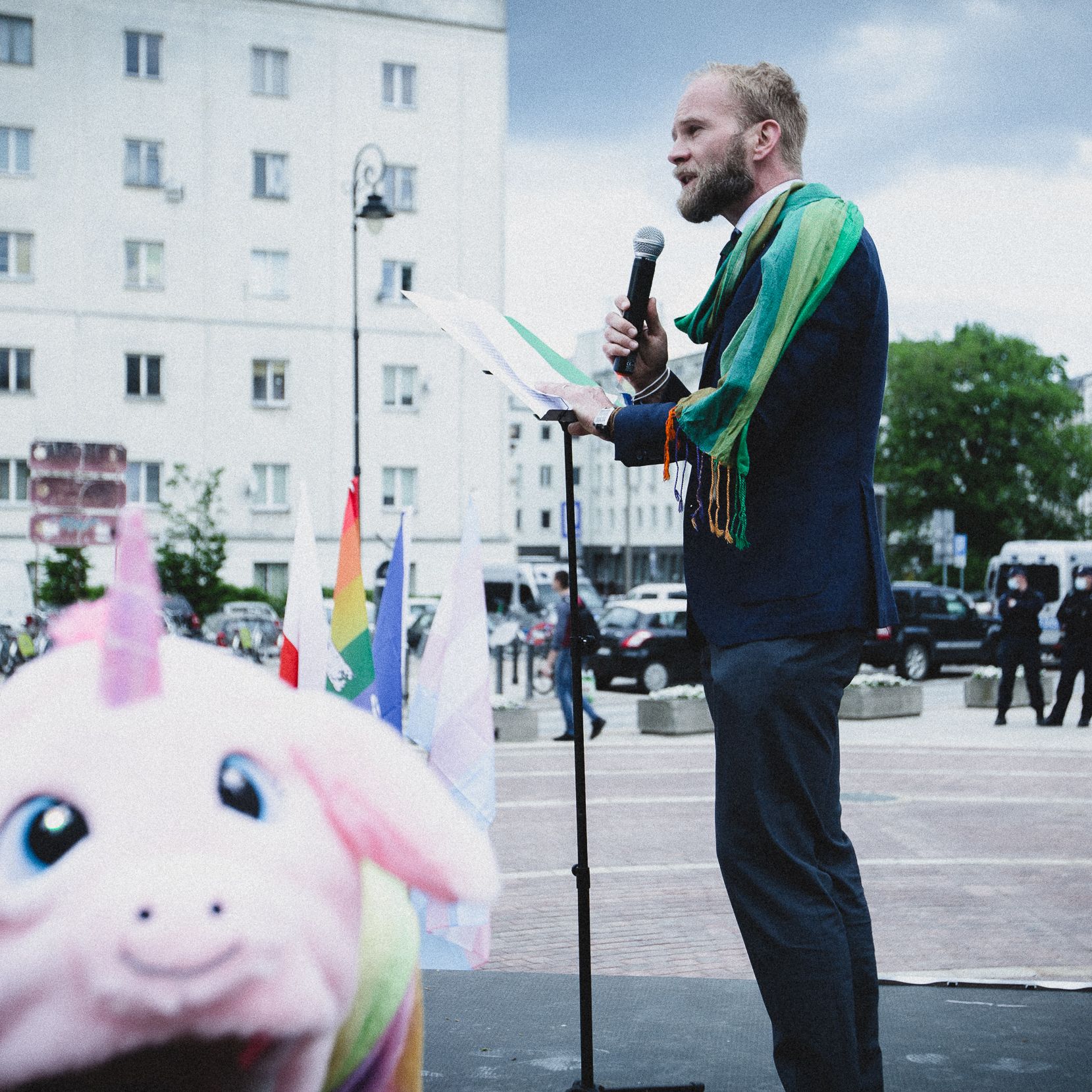Warszawa, 18.05.2021. Międzynarodowy Dzień Przeciw Homofobii, Transfobii i Bifobii