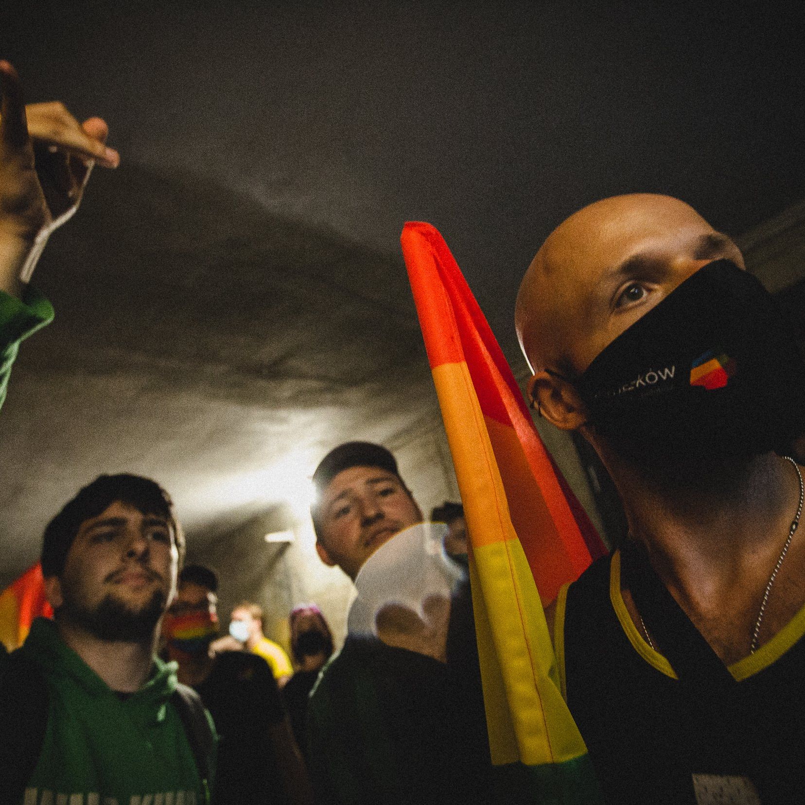 Warszawa, 08.07.2021. Solidarność z osobami LGBT w Gruzji - demonstracja