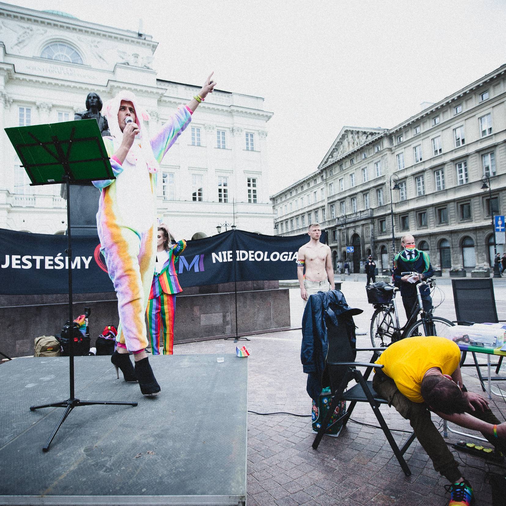 Warszawa, 18.05.2021. Międzynarodowy Dzień Przeciw Homofobii, Transfobii i Bifobii