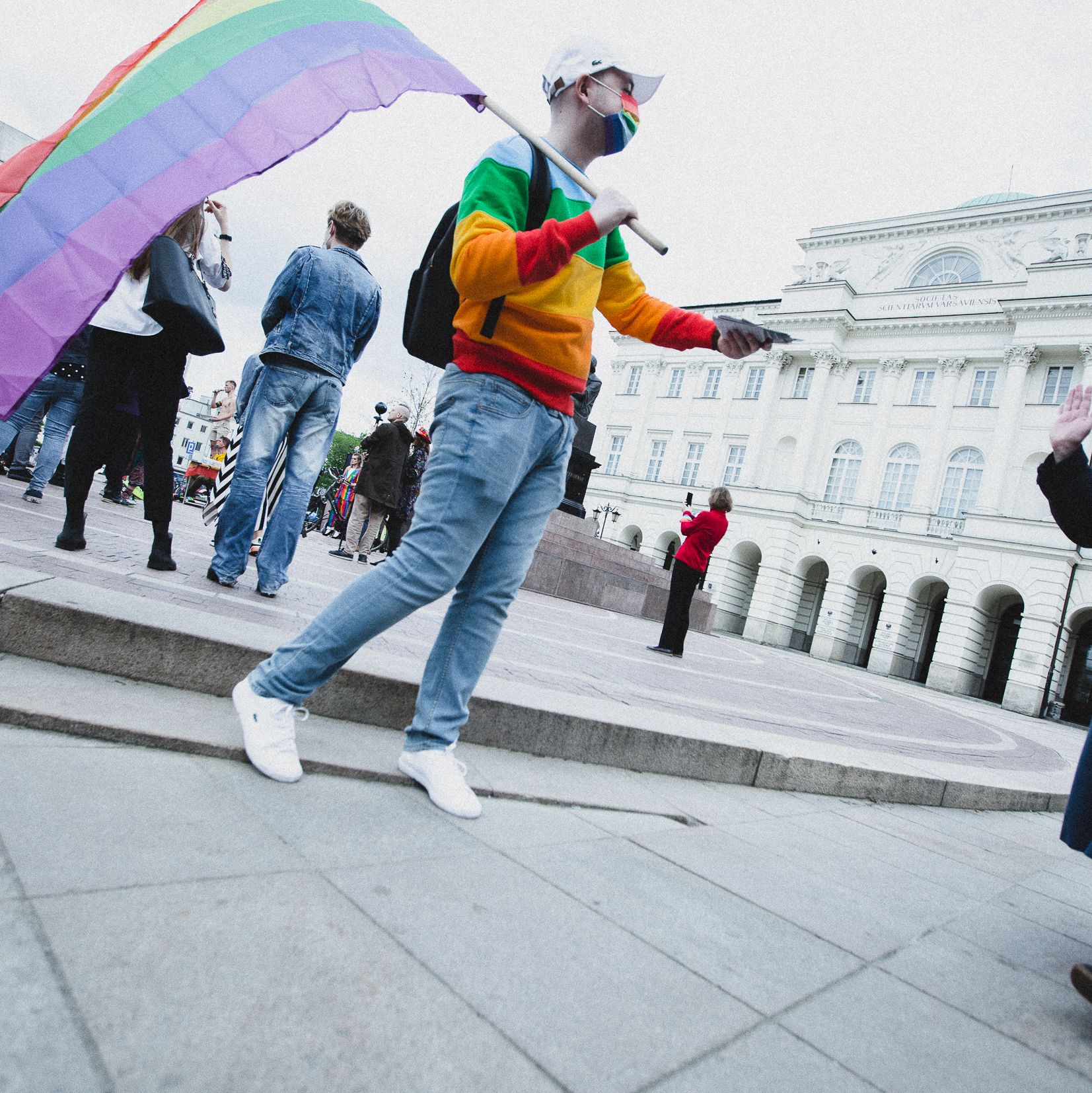 Warszawa, 18.05.2021. Międzynarodowy Dzień Przeciw Homofobii, Transfobii i Bifobii