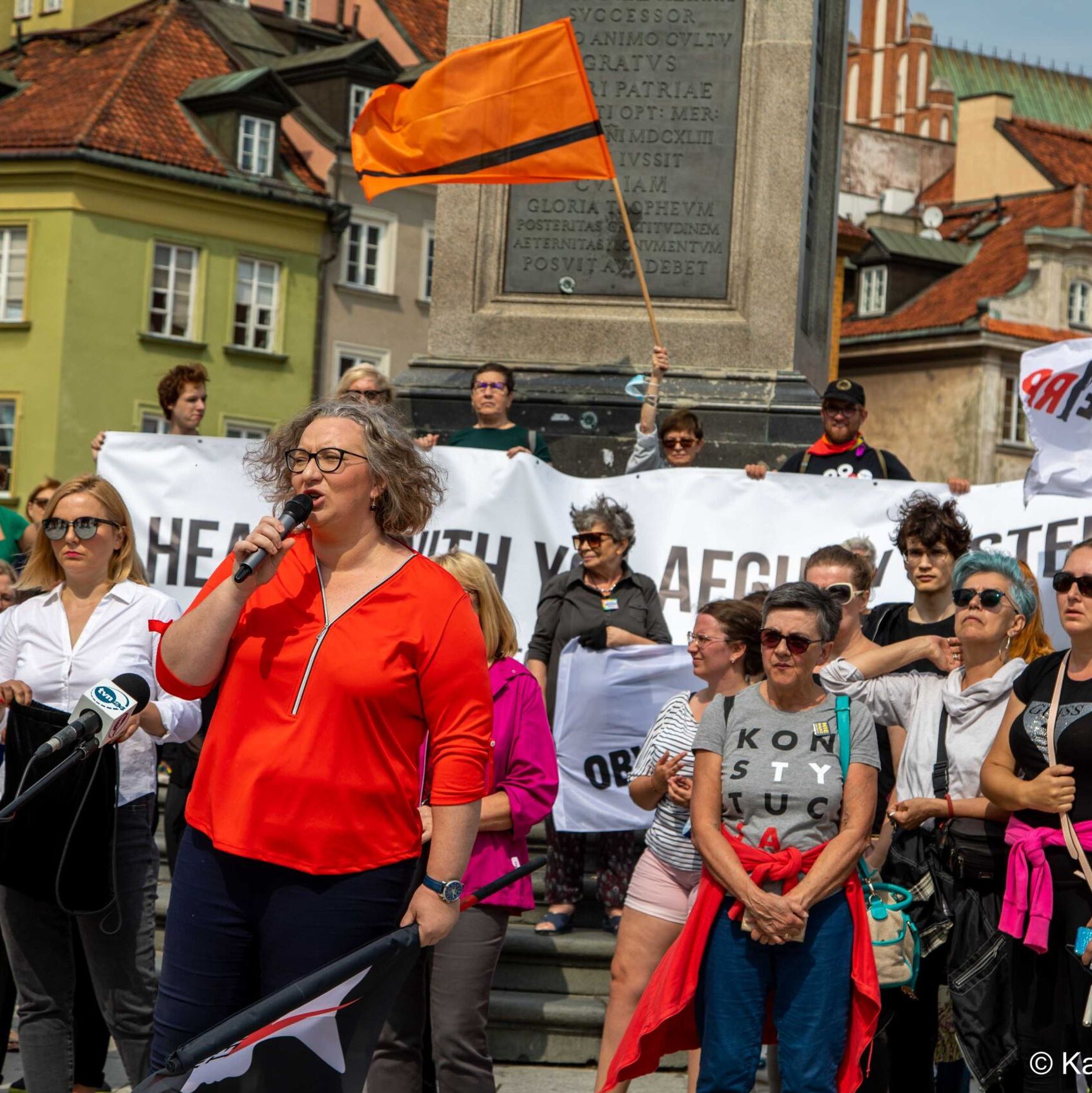 Warszawa, 22.08.2021. Kabul/Kaból – protest Strajku Kobiet w solidarności z zagrożonymi Afgankami i Afgańczykami