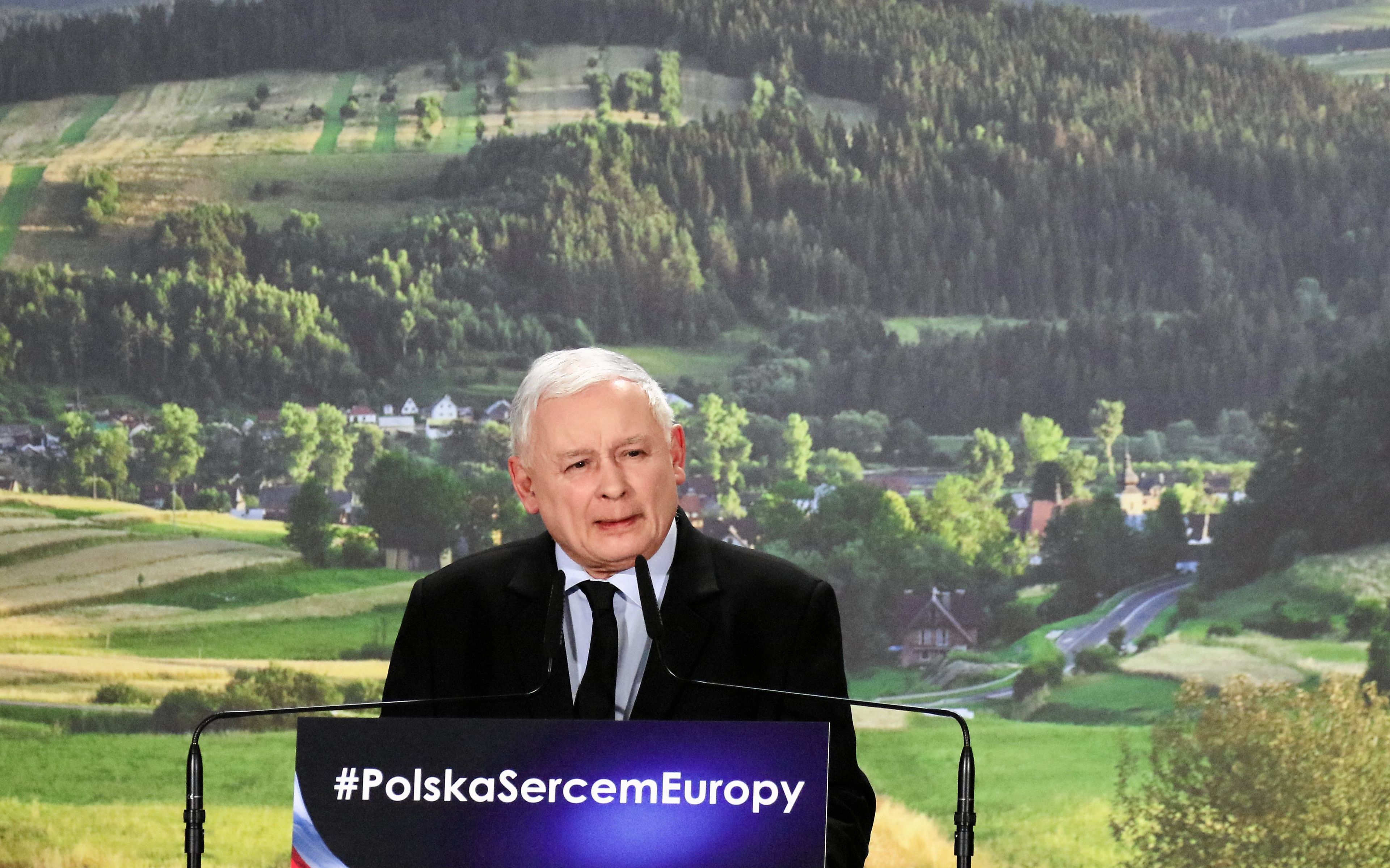 06.04.2019 Kadzidlo kolo Ostroleki . Regionalna konwencja wyborcza partii Prawo i Sprawiedliwosc przed wyborami do Parlamentu Europejskiego 26 maja.
Fot. Slawomir Kaminski / Agencja Gazeta