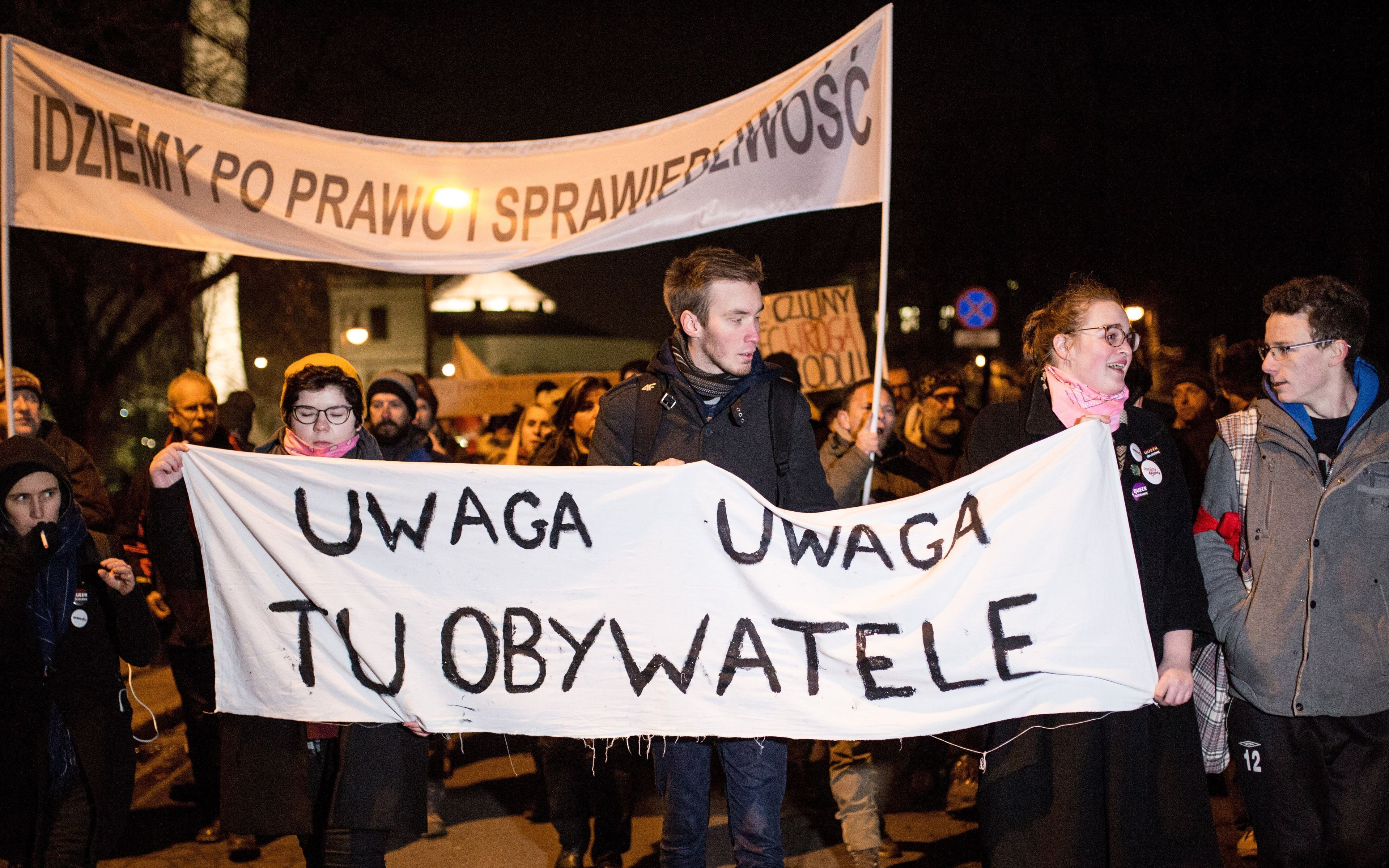 07.12.2017 Warszawa , ulica Wiejska . Demonstracja Obywateli RP w obronie praw i konstytucyjnego ustroju .
Fot. Adam Stepien / Agencja Gazeta
