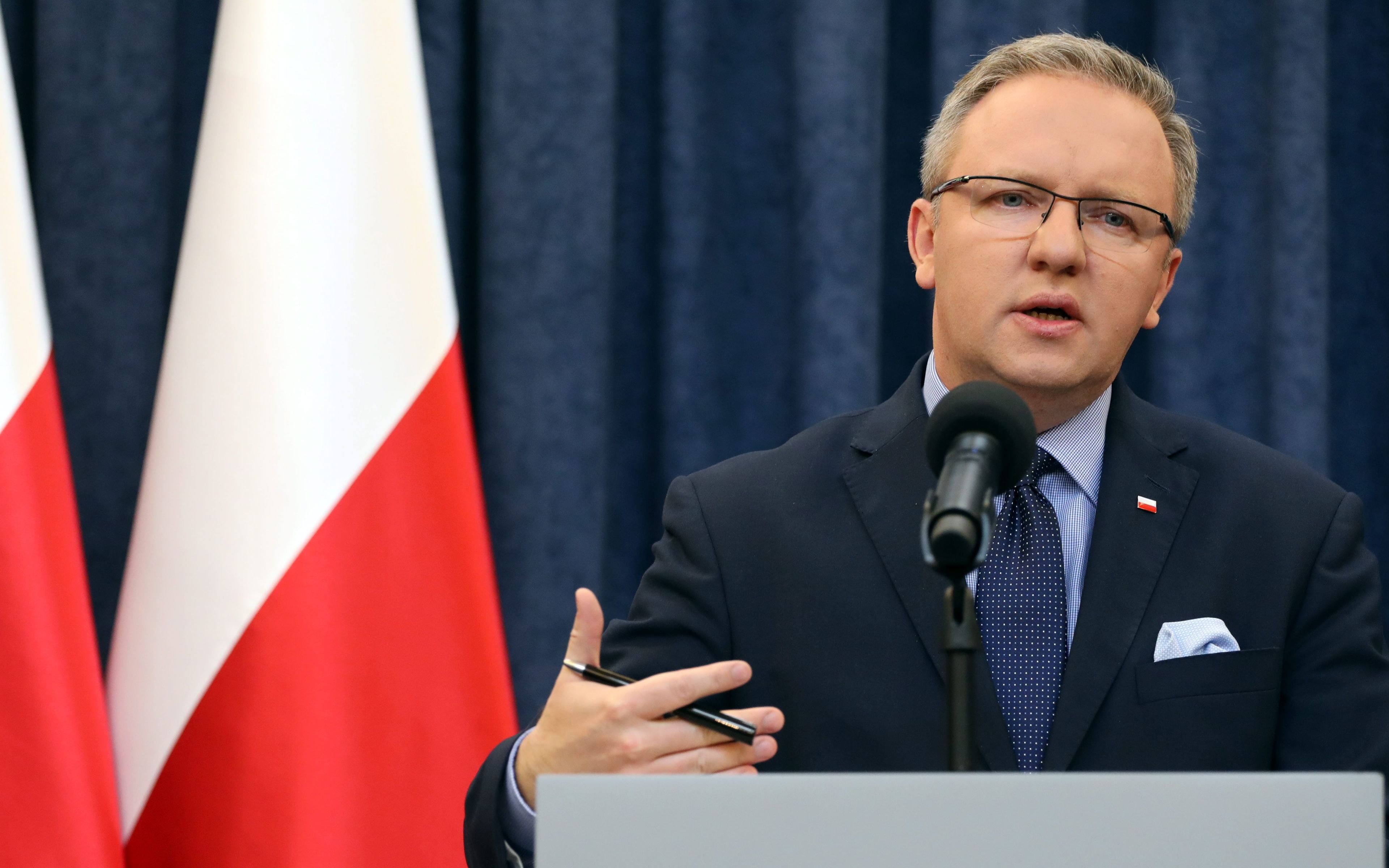 04.07.2017 Warszawa , Palac Prezydencki . Minister w Kancelarii Prezydenta RP Krzysztof Szczerski podczas briefingu prasowego przed jutrzejsza wizyta Prezydenta USA Donalda Trumpa w Warszawie .
Fot. Slawomir Kaminski / Agencja Gazeta