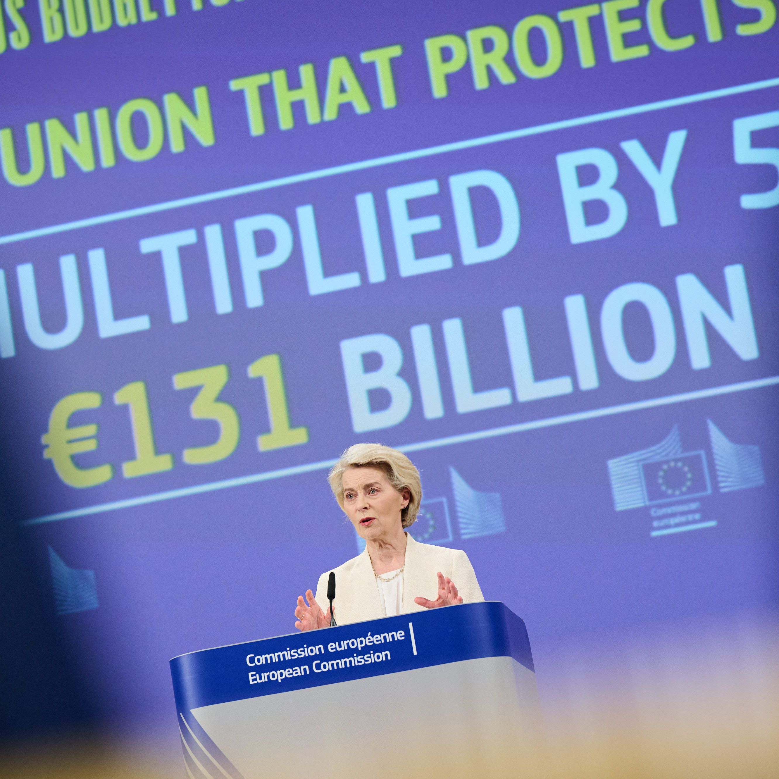 Ursula von der Leyen, szefowa Komisji Europejskiej, Bruksela, 16 lipca 2025 r.