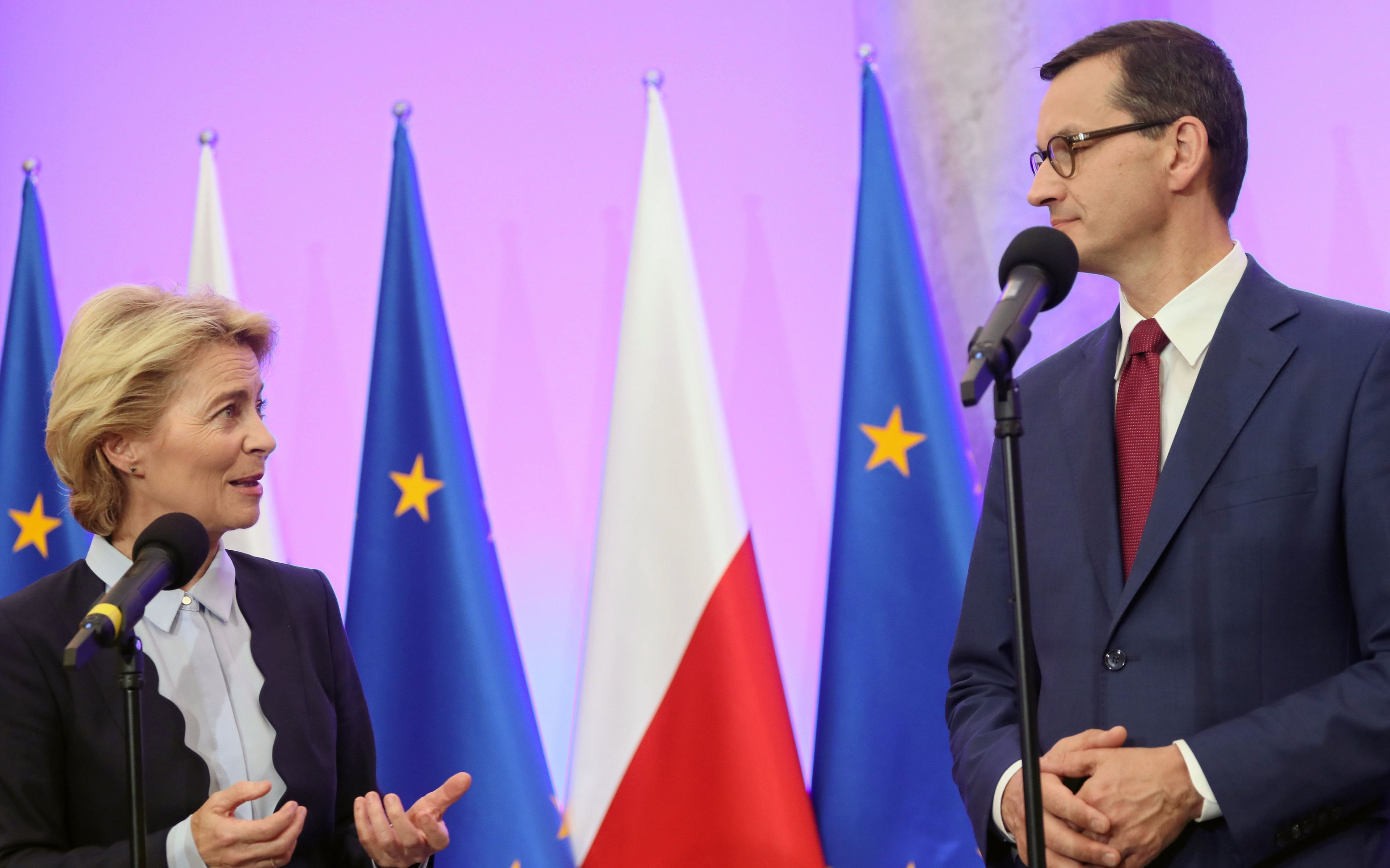 25.07.2019 Warszawa , Kancelaria Prezesa Rady Ministrow . Przewodniczaca - elekt Komisji Europejskiej Ursula von der Leyen podczas  pierwszej wizyty w Polsce .
Fot. Slawomir Kaminski / Agencja Gazeta