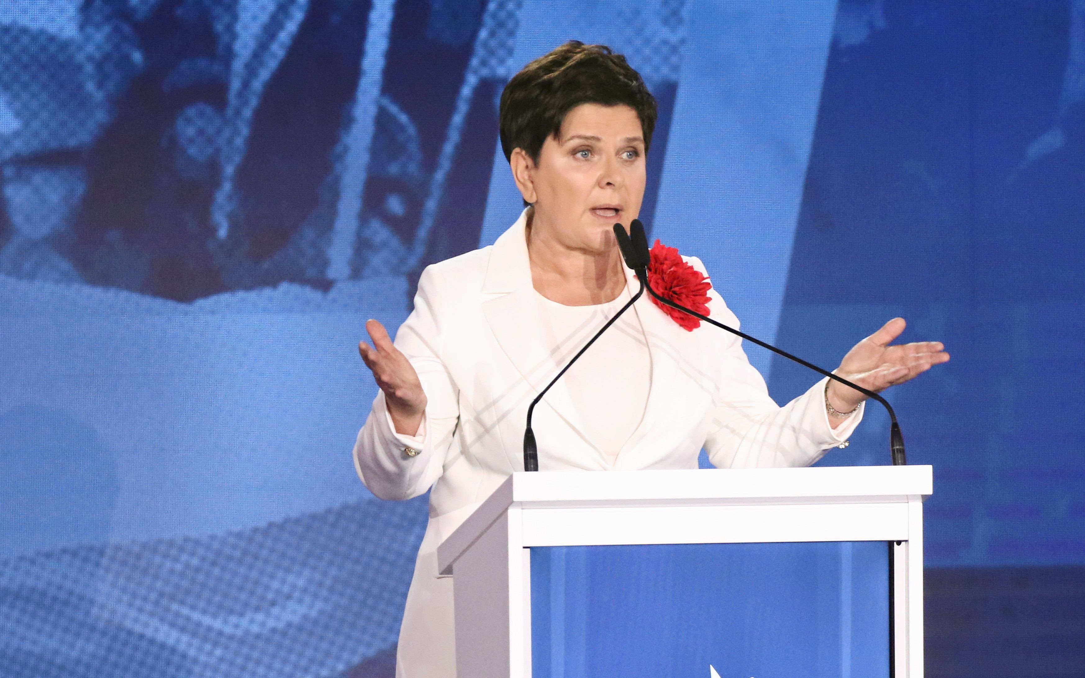 14.04.2018 Warszawa , ul Minska 65 . Konwencja partii Prawo i Sprawiedliwosc . Przemawia Beata Szydlo .
Fot. Slawomir Kaminski / Agencja Gazeta