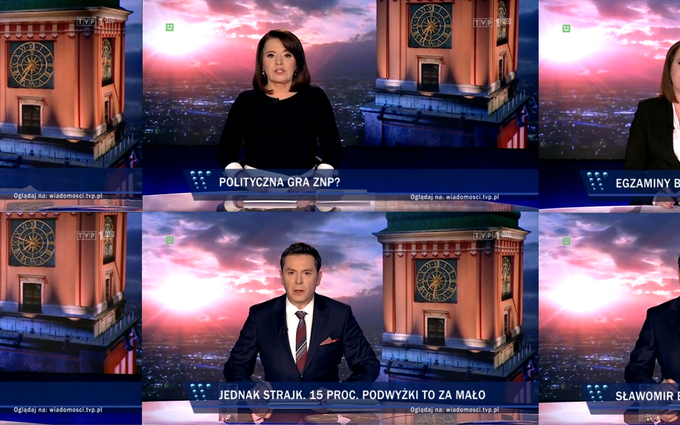 Grafika do artykułu Tydzień ze strajkiem i "Wiadomościami". Odpowiedzialny PiS kontra awanturnicy