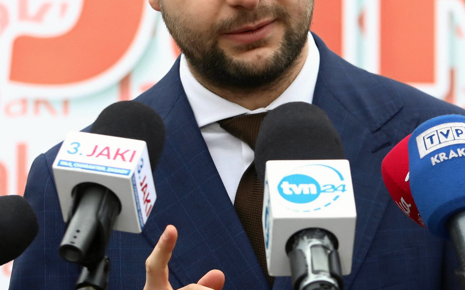 11.04.2019 Krakow , Rynek Glowny . Patryk Jaki podczas konferencji prasowej . Fot. Jakub Porzycki / Agencja Gazeta